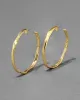 Brut Gold Skinny Hoop Earring sold by Alexis Bittar