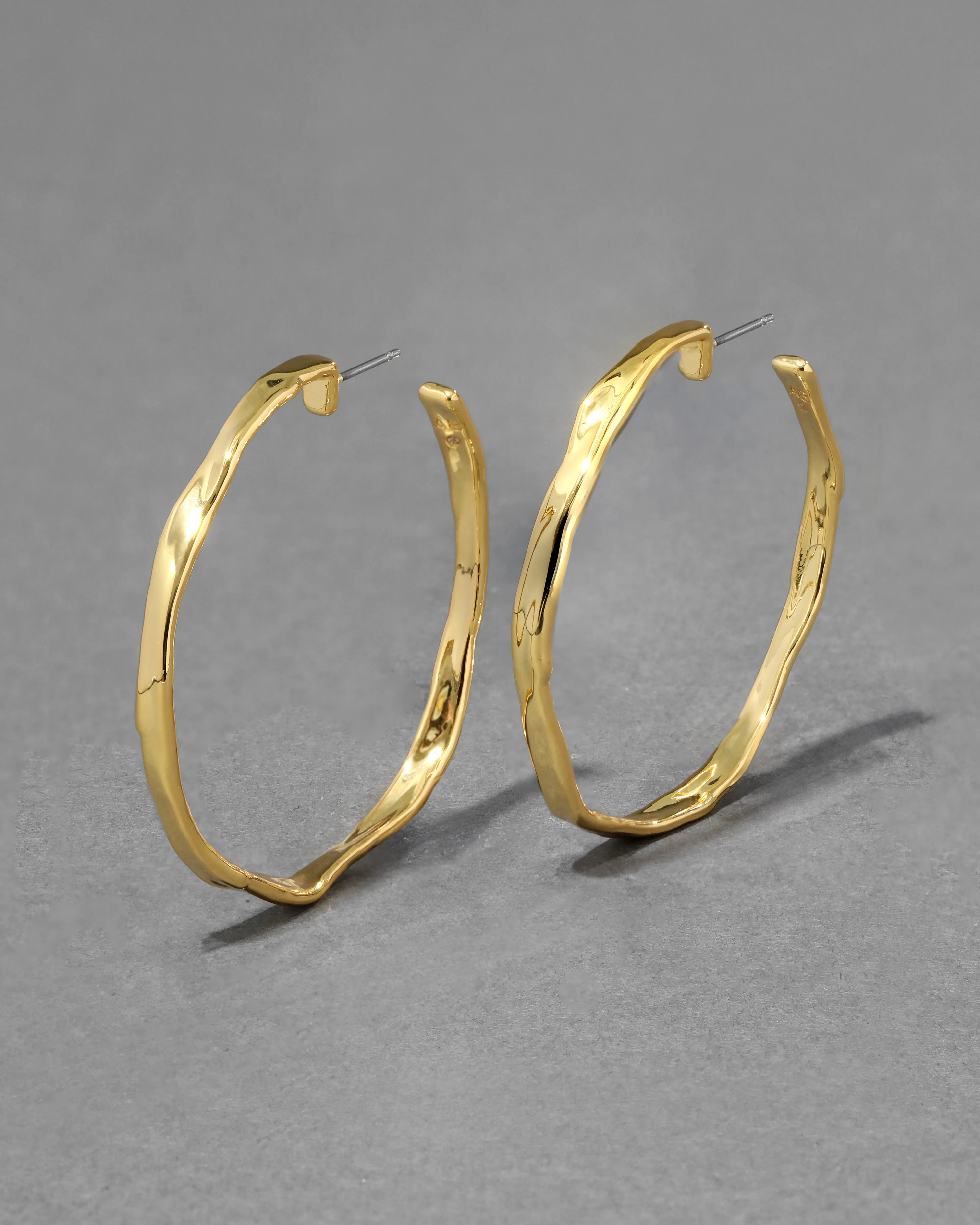 Brut Gold Skinny Hoop Earring sold by Alexis Bittar