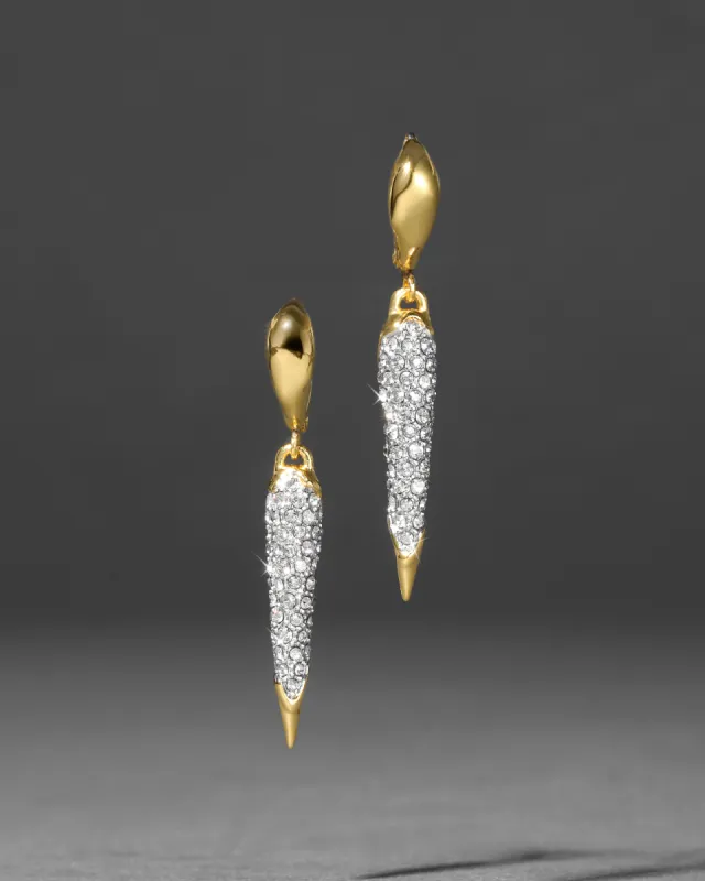 Solanales Gold Crystal Spear Leverback Earring sold by Alexis Bittar