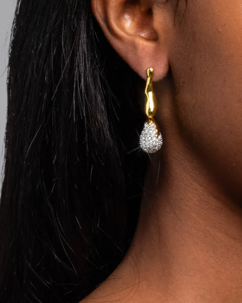 Solanales Gold Crystal Dewdrop Post Earring sold by Alexis Bittar product image thumbnail 2