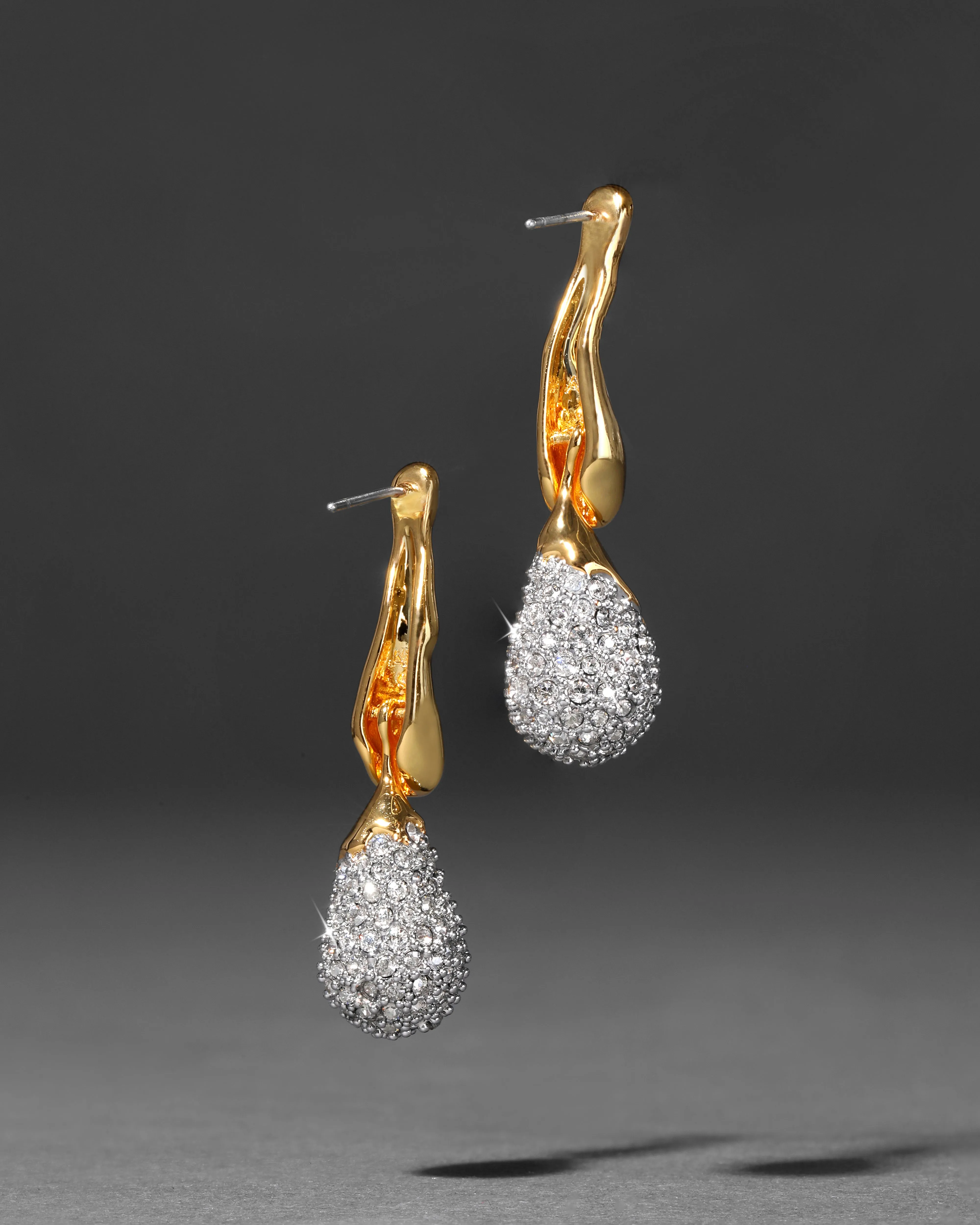 Solanales Gold Crystal Dewdrop Post Earring sold by Alexis Bittar product image thumbnail 4
