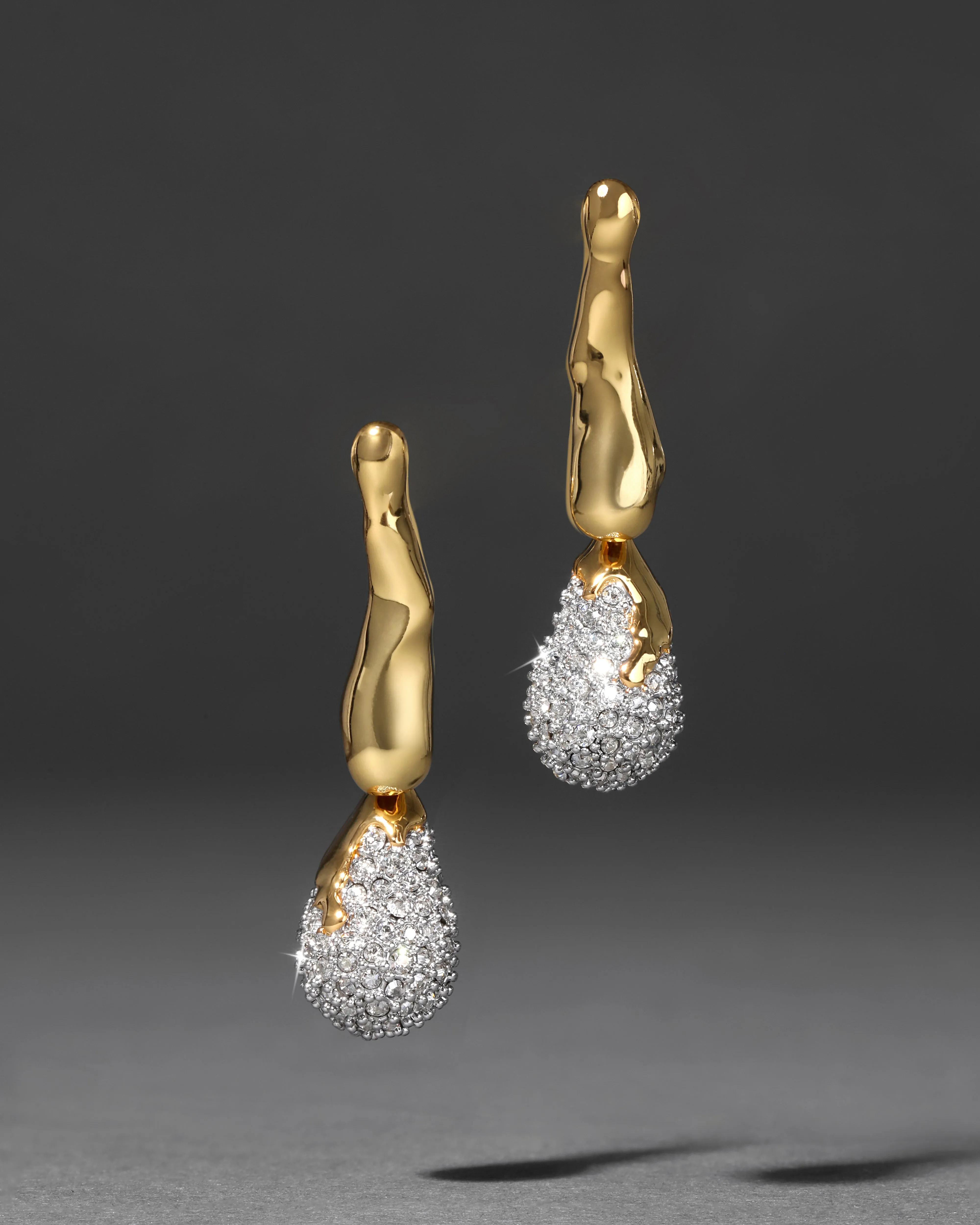 Solanales Gold Crystal Dewdrop Post Earring sold by Alexis Bittar