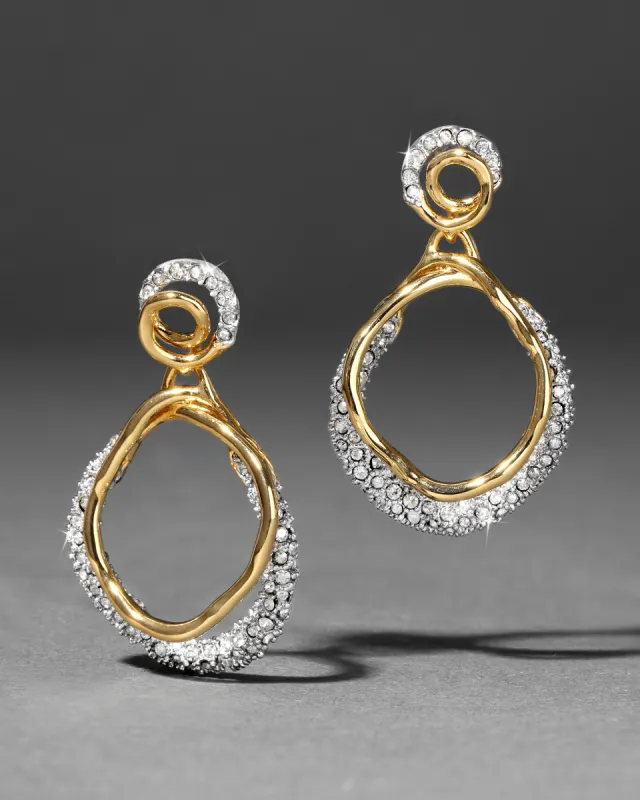 Solanales Gold Crystal Orbit Drop Post Earring sold by Alexis Bittar