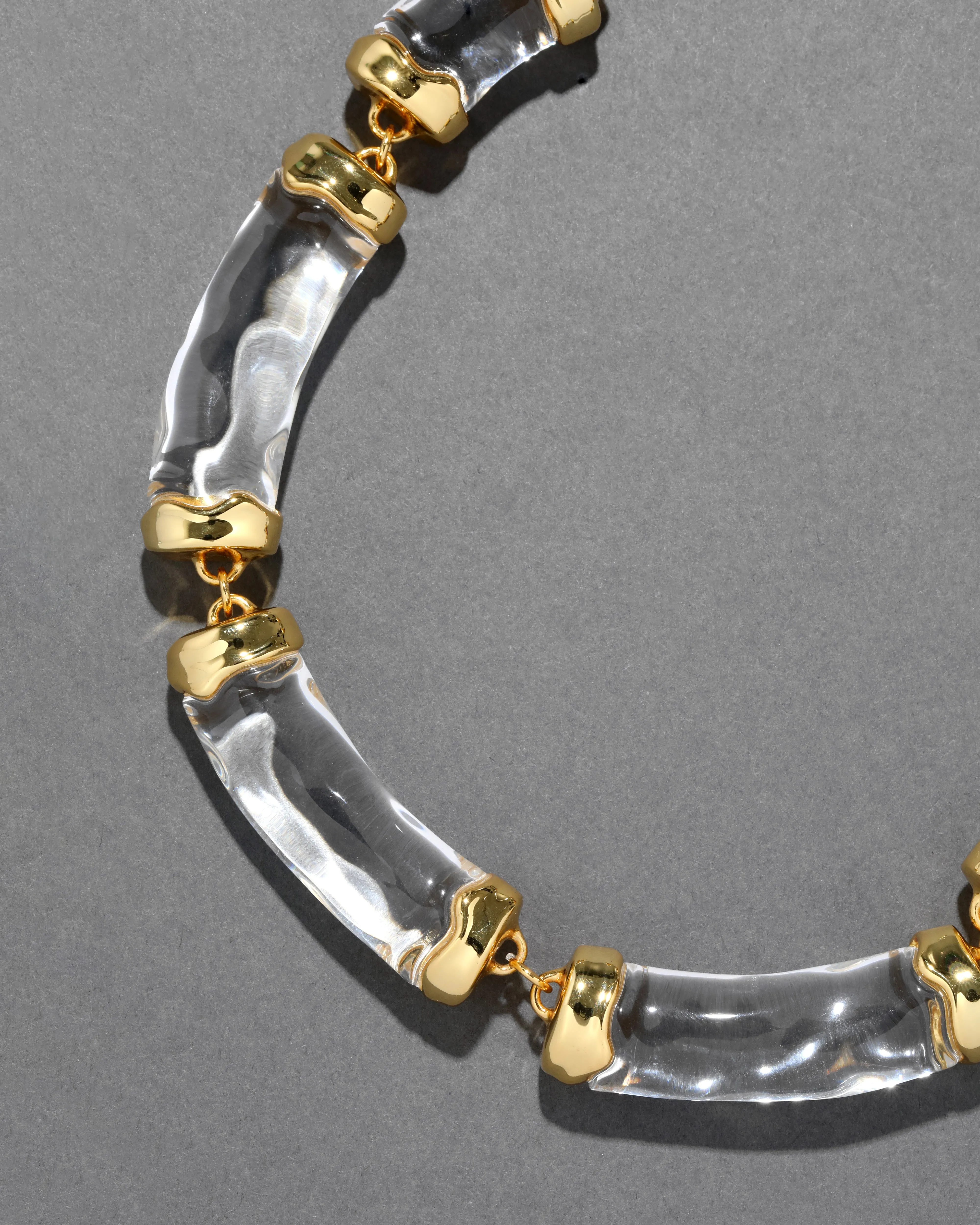 Liquid Lucite Pillow Link Necklace- Clear sold by Alexis Bittar product image thumbnail 3