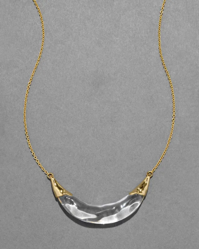 Liquid Lucite Large Crescent Necklace sold by Alexis Bittar
