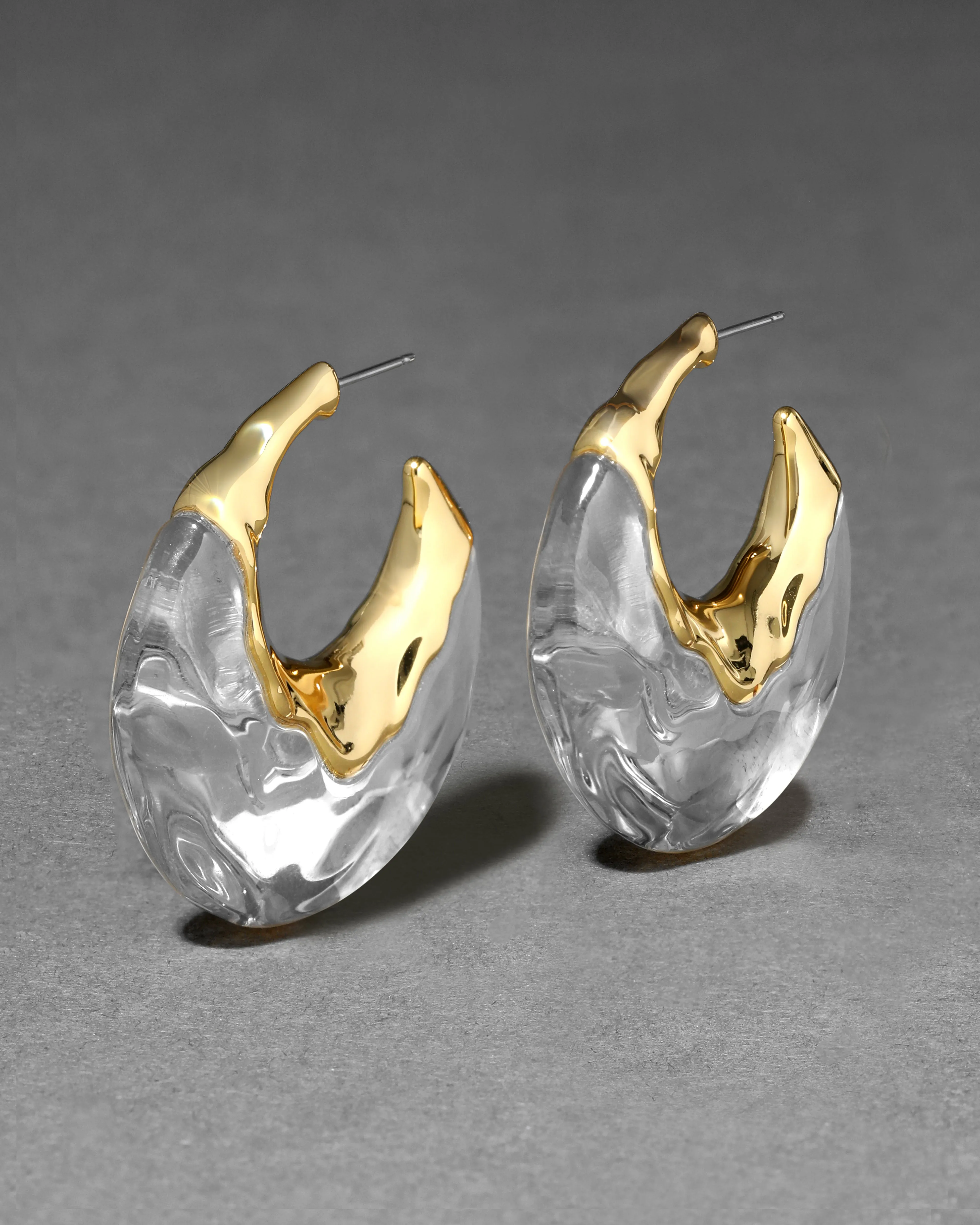 Liquid Lucite Puffy Hoop Earring sold by Alexis Bittar