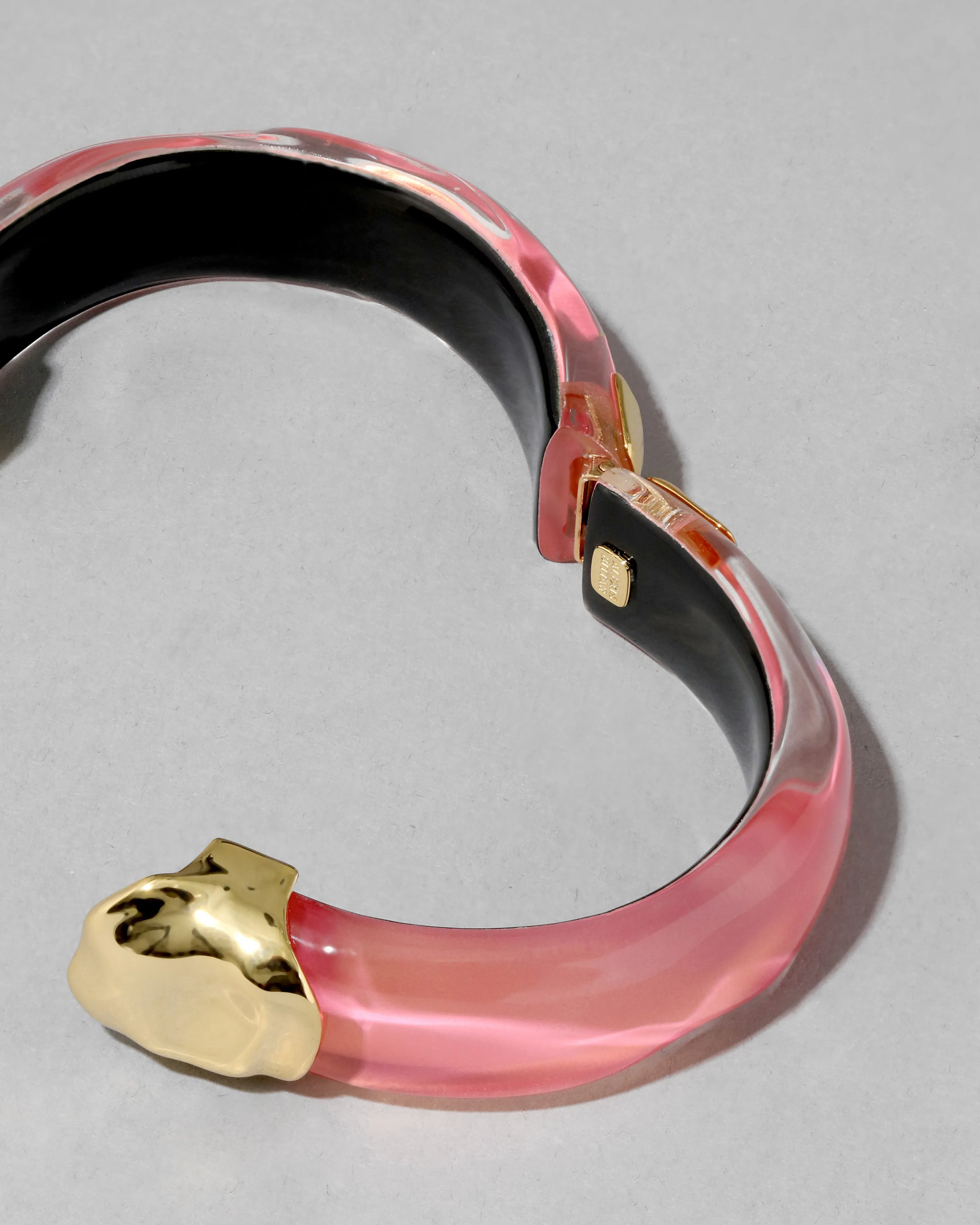 Molten Gold Lucite Hinge Bracelet- Sweet Melon sold by Alexis Bittar product image thumbnail 3