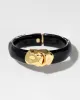 Molten Gold Lucite Hinge Bracelet- Onyx sold by Alexis Bittar