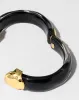 Molten Gold Lucite Hinge Bracelet- Onyx sold by Alexis Bittar