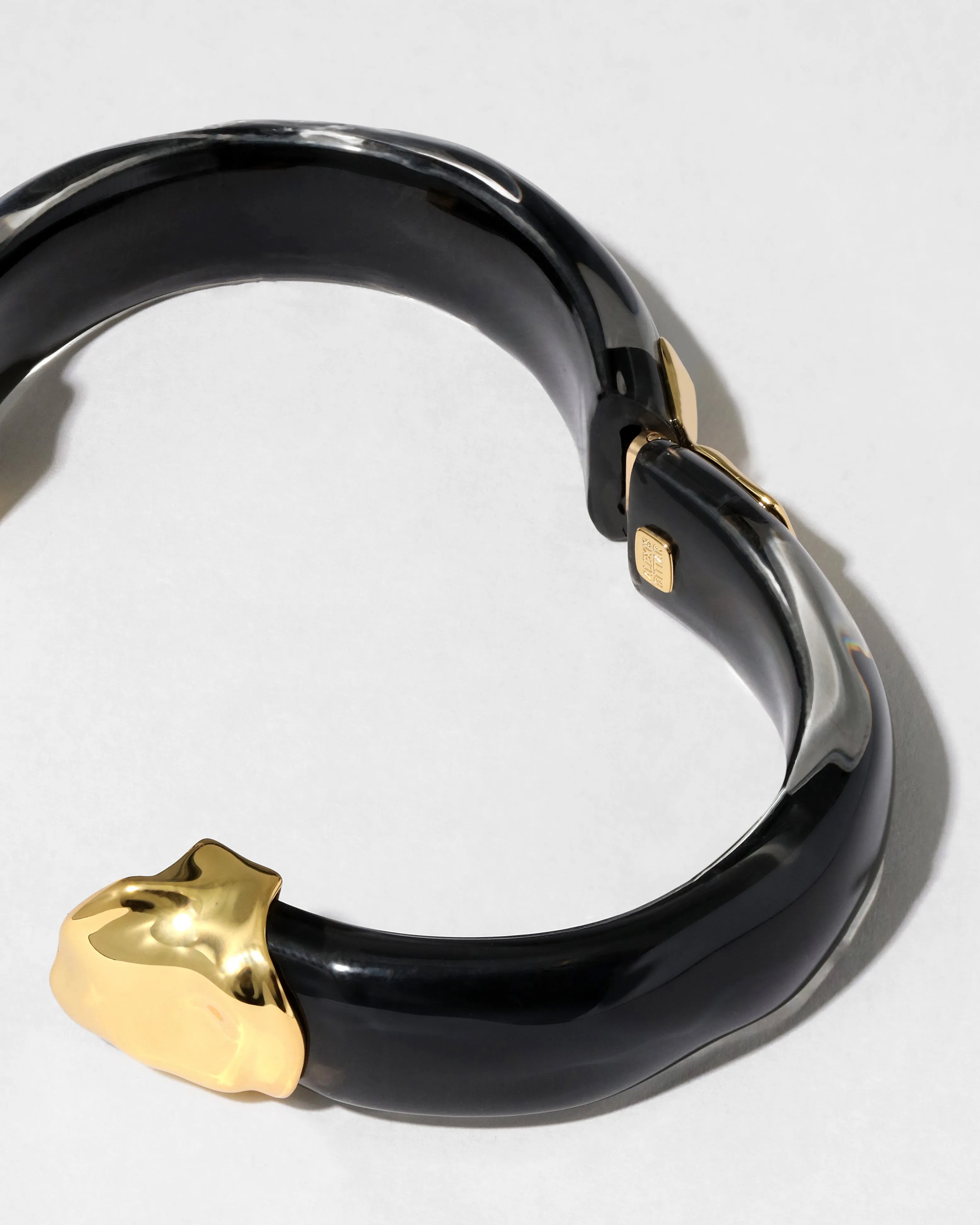 Molten Gold Lucite Hinge Bracelet- Onyx sold by Alexis Bittar product image thumbnail 3