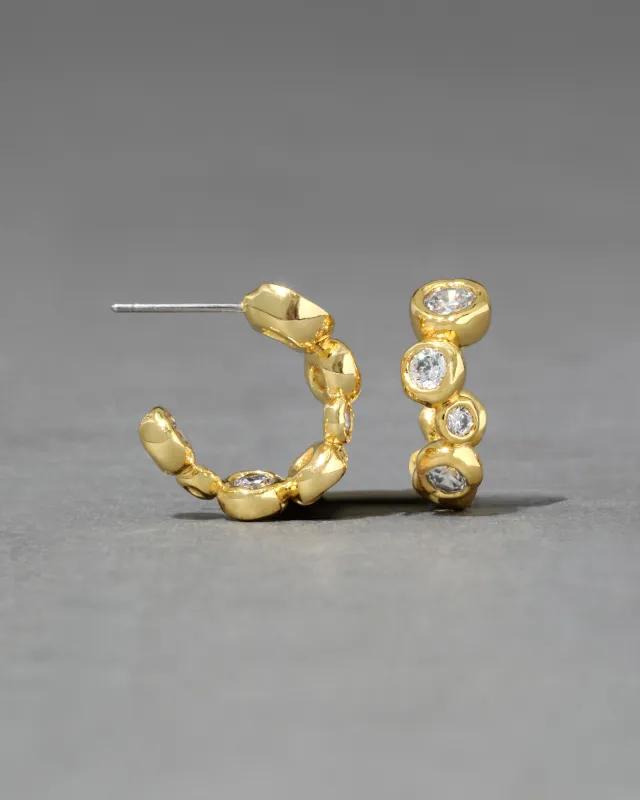 Asterales Gold Small Hoop Earring sold by Alexis Bittar