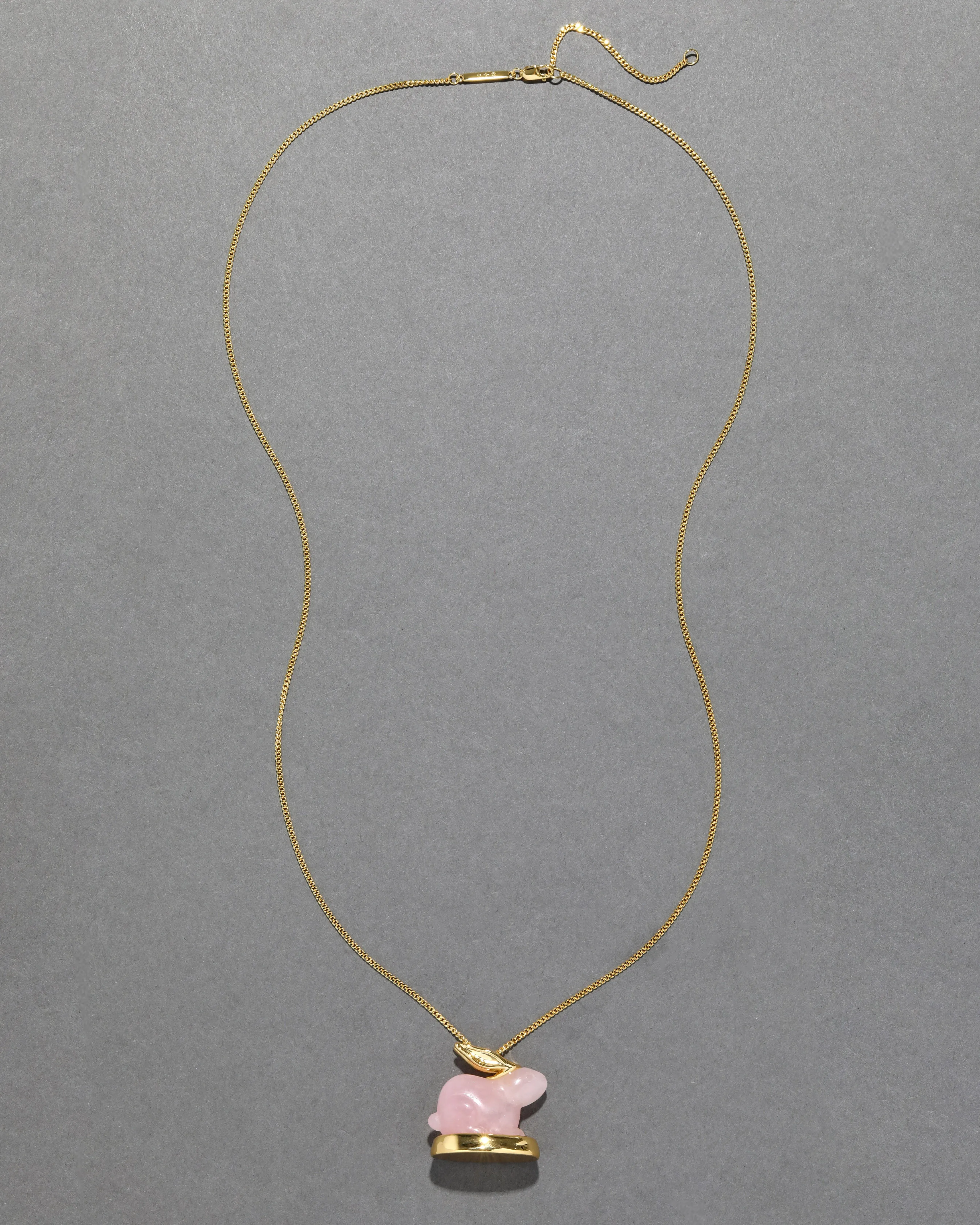 Bunny Rose Quartz Pendant Necklace sold by Alexis Bittar product image thumbnail 4