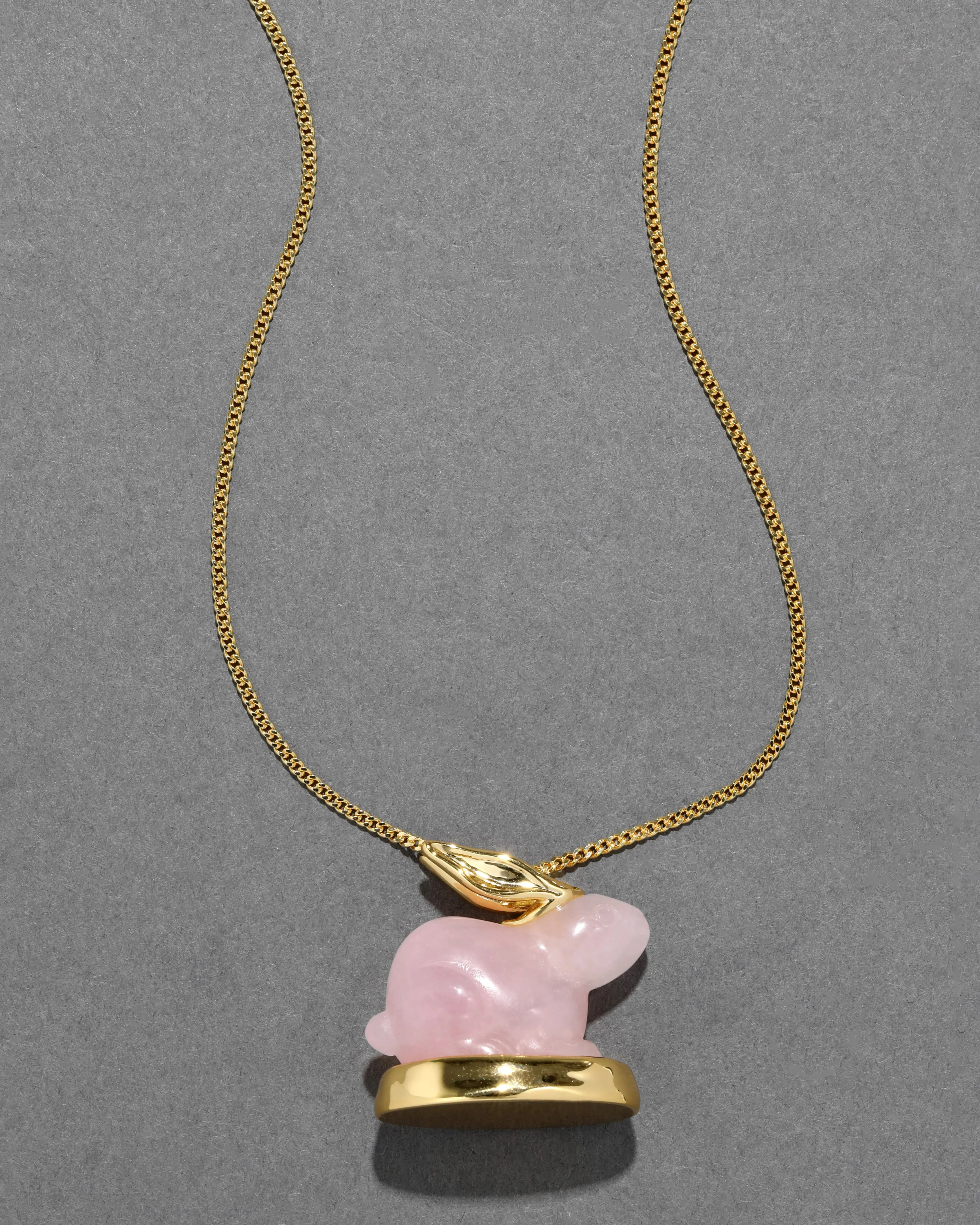 Bunny Rose Quartz Pendant Necklace sold by Alexis Bittar product image thumbnail 5