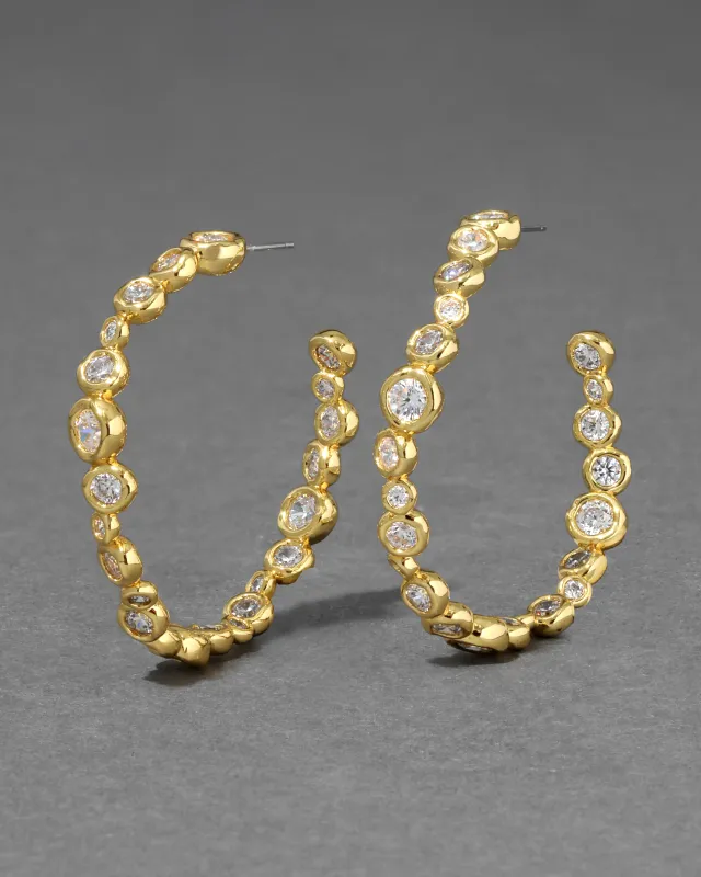 Asterales Gold Large Hoop Earring sold by Alexis Bittar