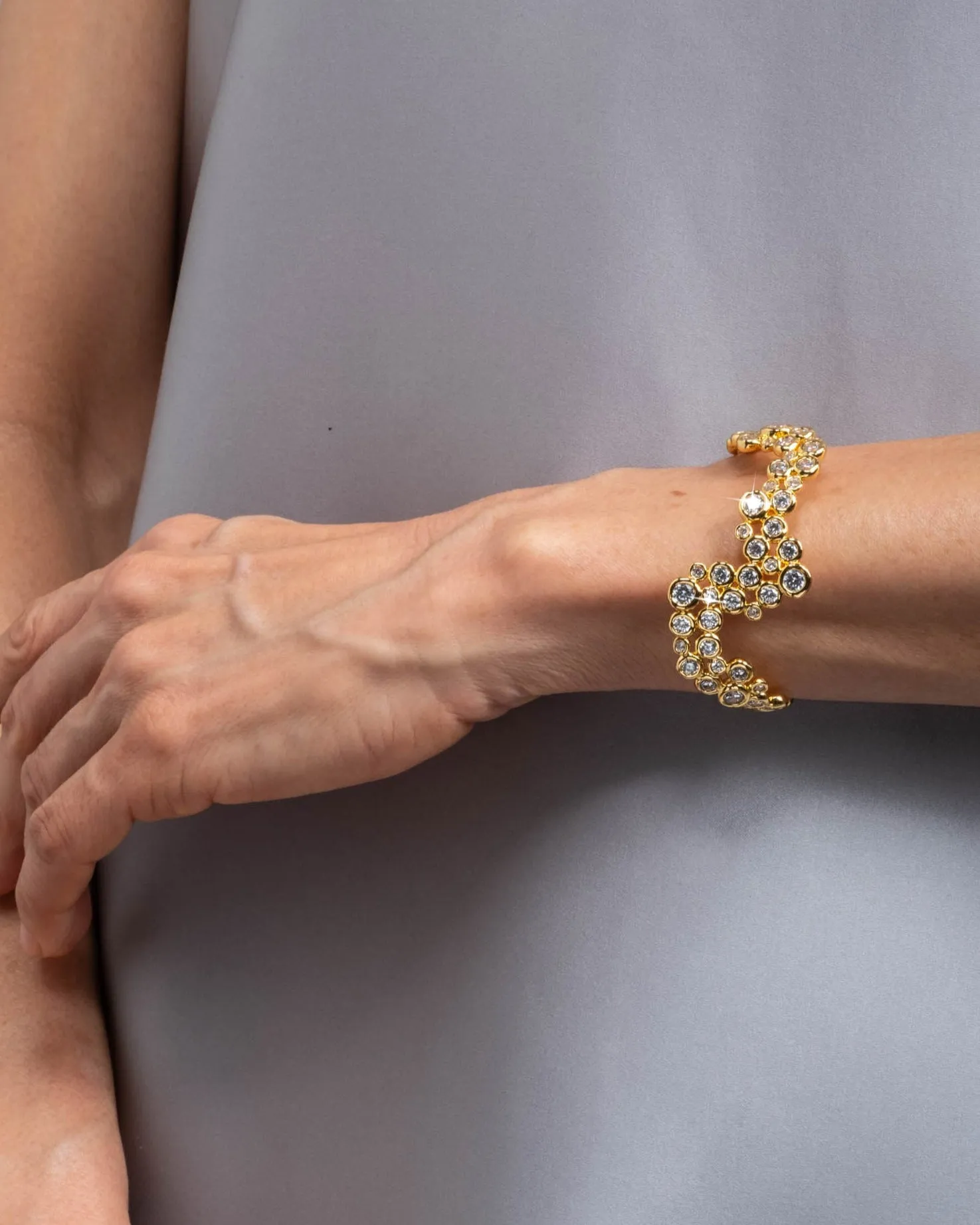 Asterales Gold Wave Cuff Bracelet sold by Alexis Bittar product image thumbnail 4