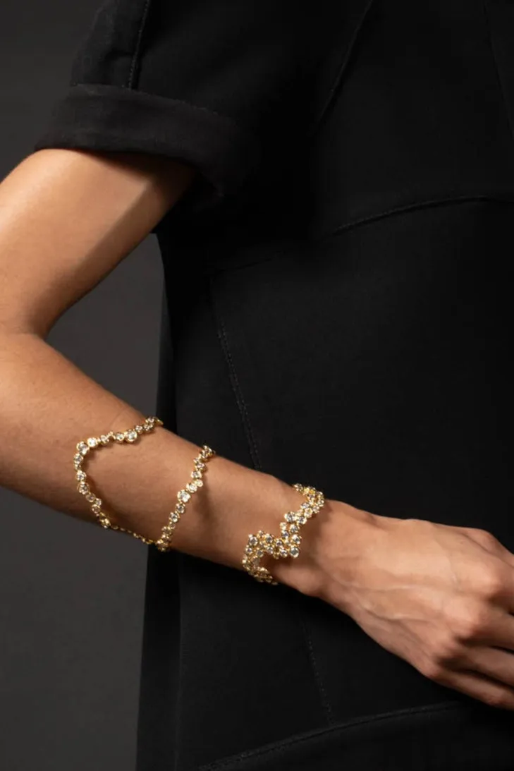 Asterales Gold Open Wave Cuff Bracelet sold by Alexis Bittar product image thumbnail 2