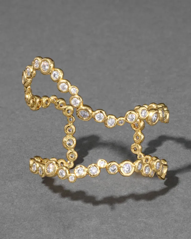 Asterales Gold Open Wave Cuff Bracelet sold by Alexis Bittar