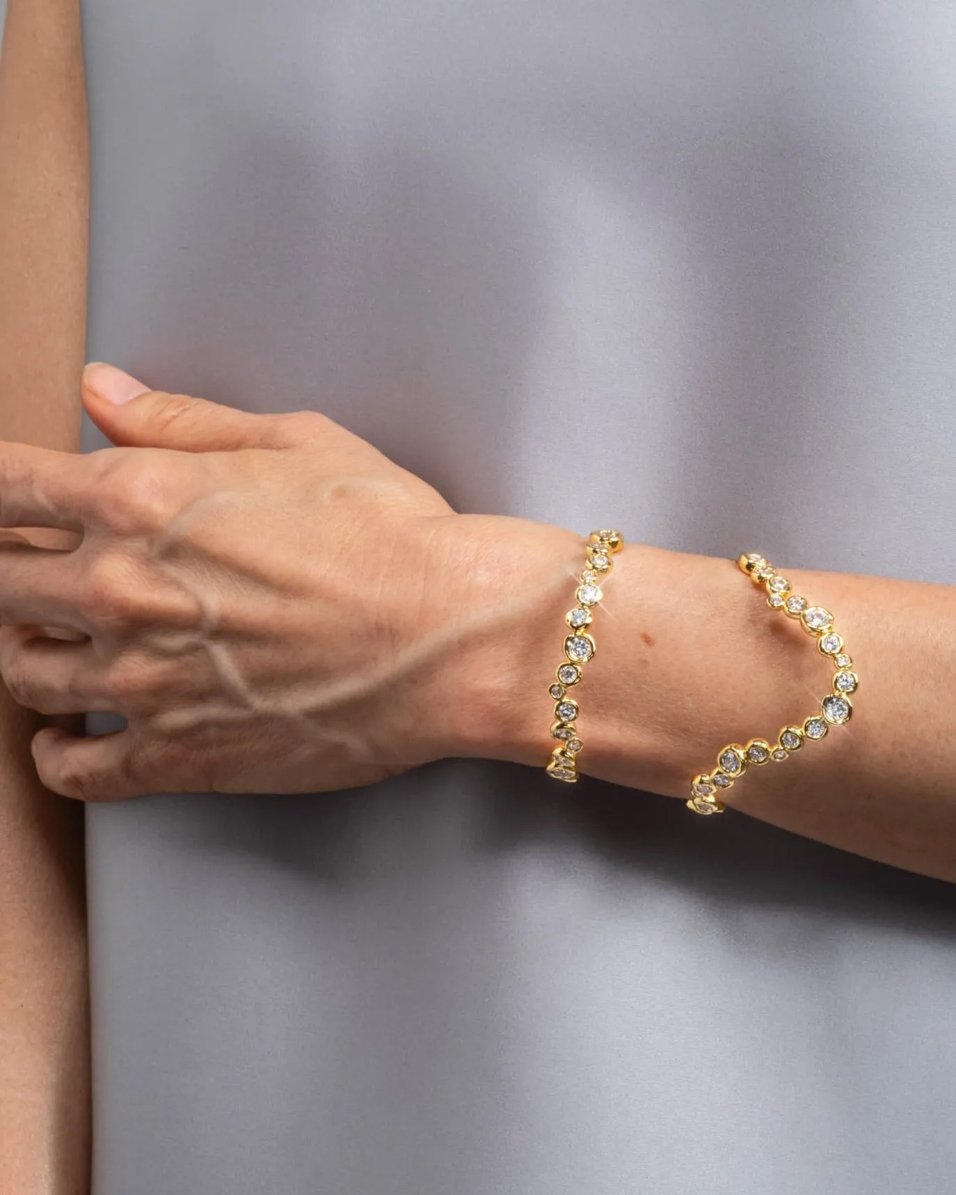 Asterales Gold Open Wave Cuff Bracelet sold by Alexis Bittar product image thumbnail 3