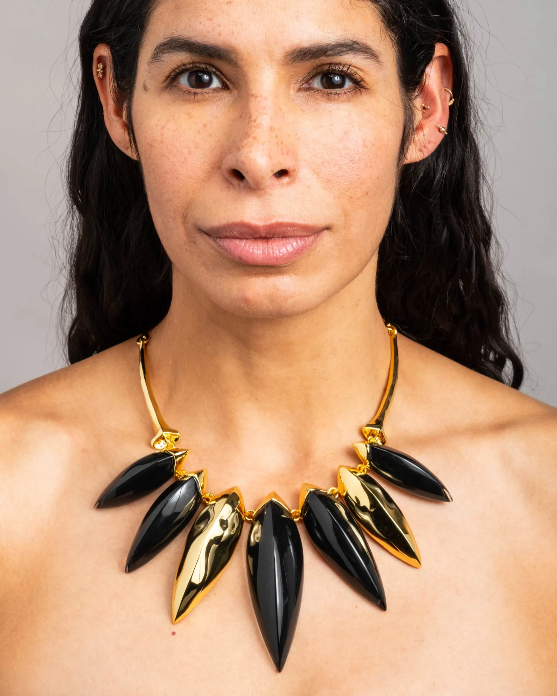 Luminous Lucite Armor Necklace- Onyx sold by Alexis Bittar product image thumbnail 2