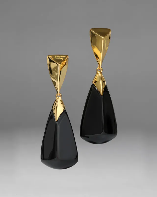 Luminous Lucite Armor Drop Earring- Onyx sold by Alexis Bittar