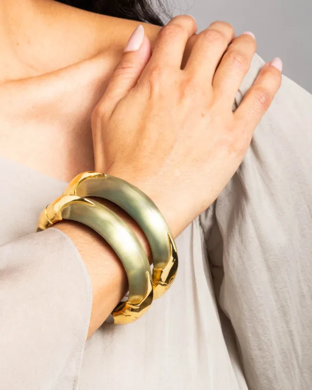 Lucite Claw Hinge Bracelet- Sage sold by Alexis Bittar