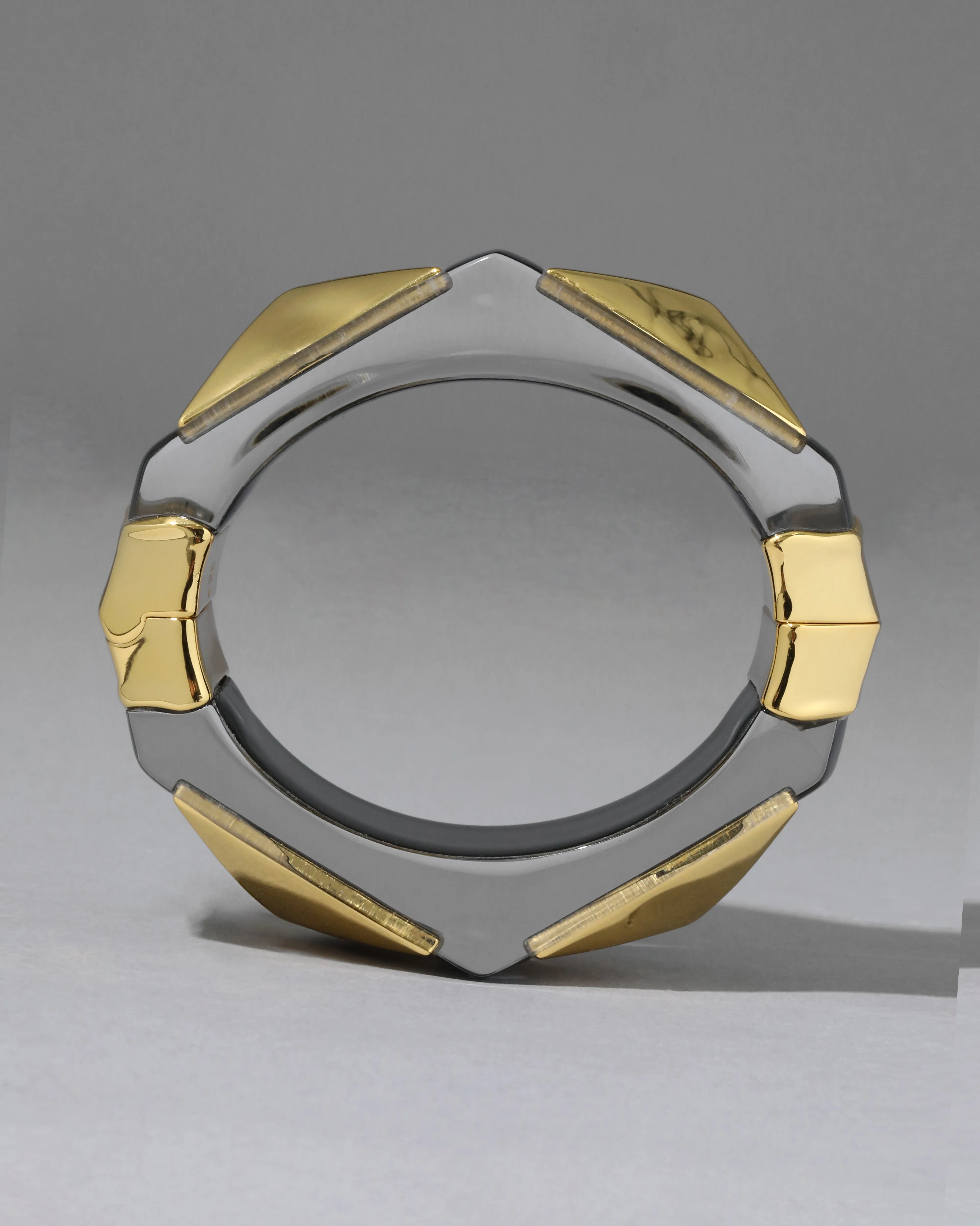 Luminous Lucite Armor Hinge Bracelet- Onyx sold by Alexis Bittar product image thumbnail 5