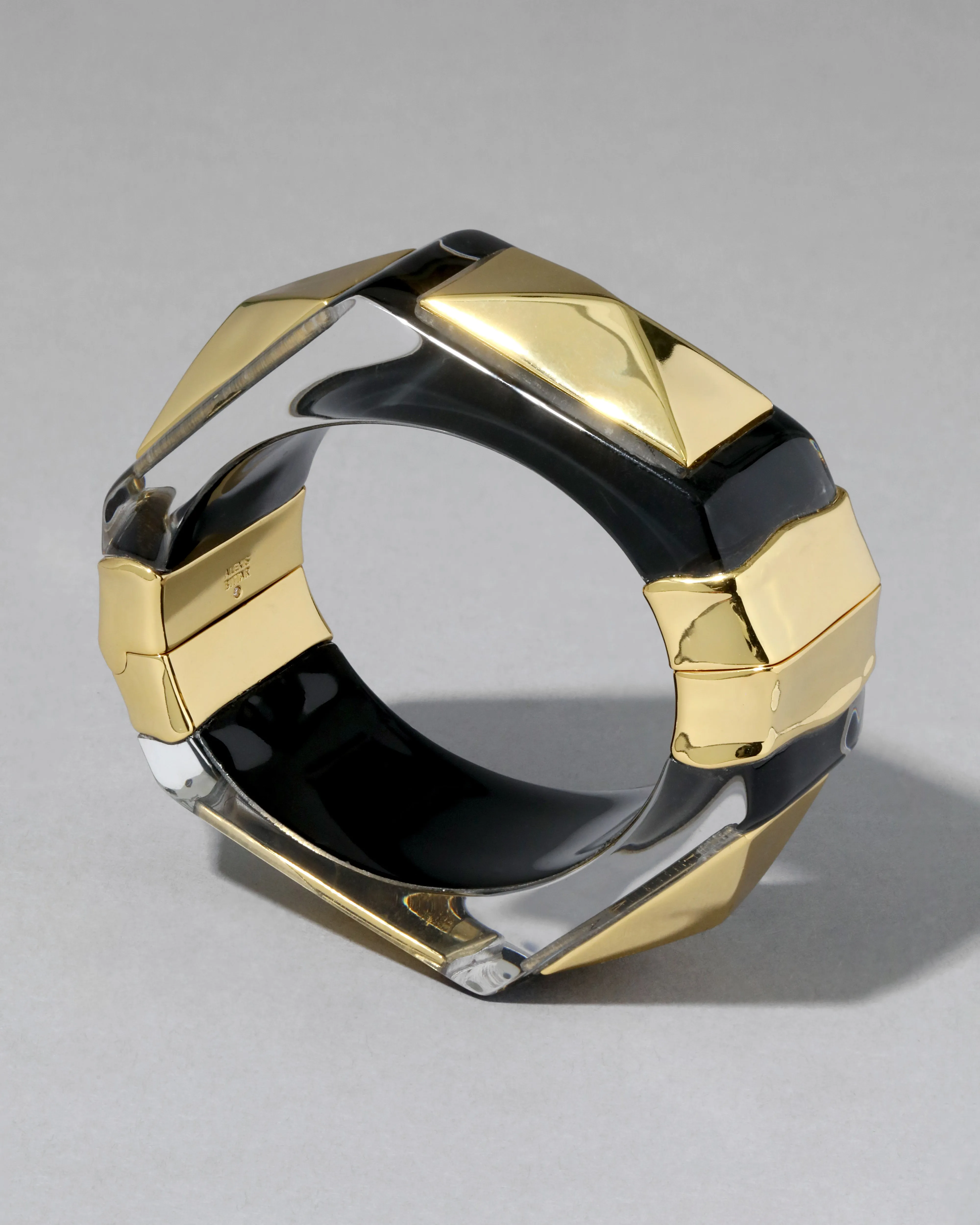Luminous Lucite Armor Hinge Bracelet- Onyx sold by Alexis Bittar product image thumbnail 3
