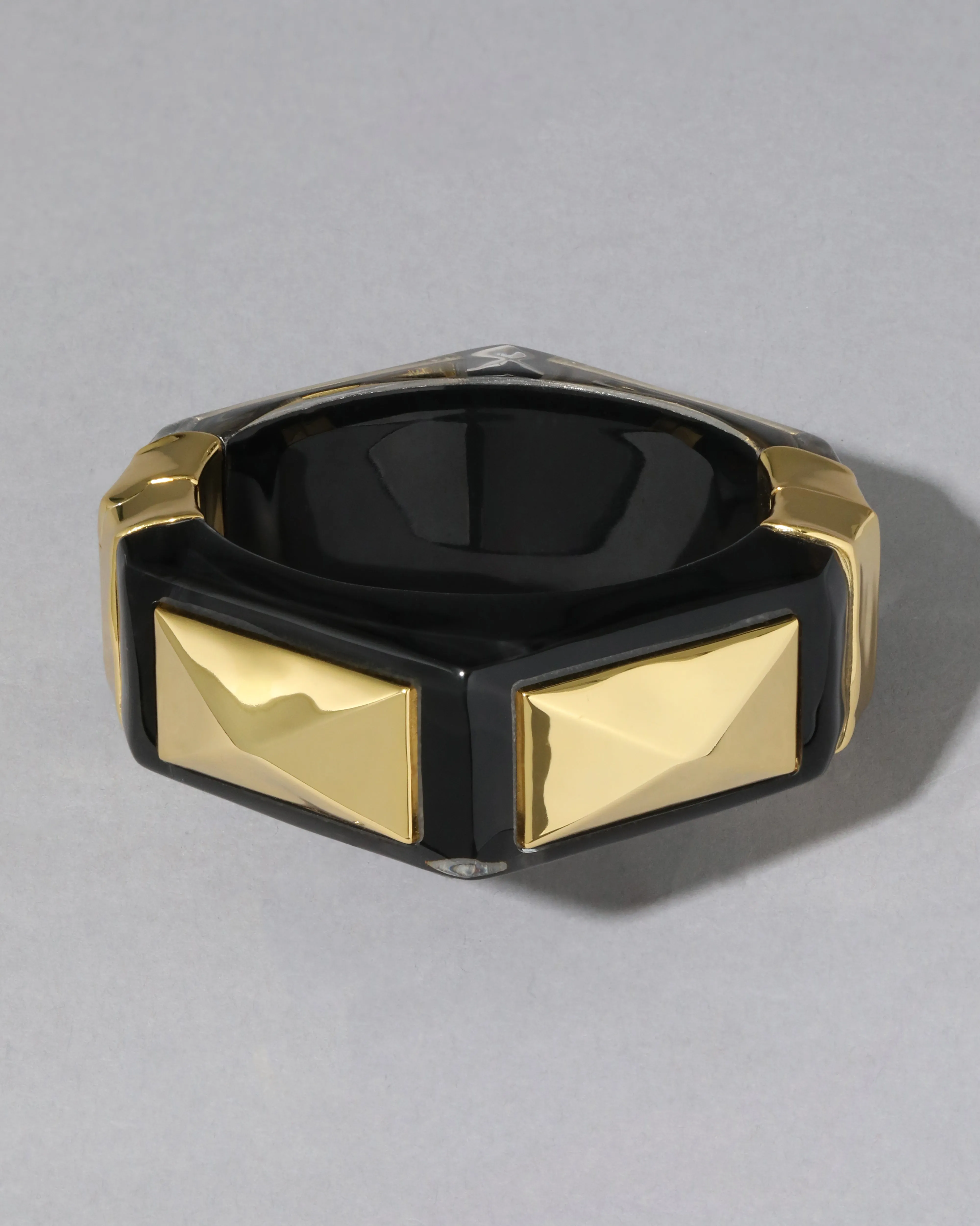 Luminous Lucite Armor Hinge Bracelet- Onyx sold by Alexis Bittar product image thumbnail 2
