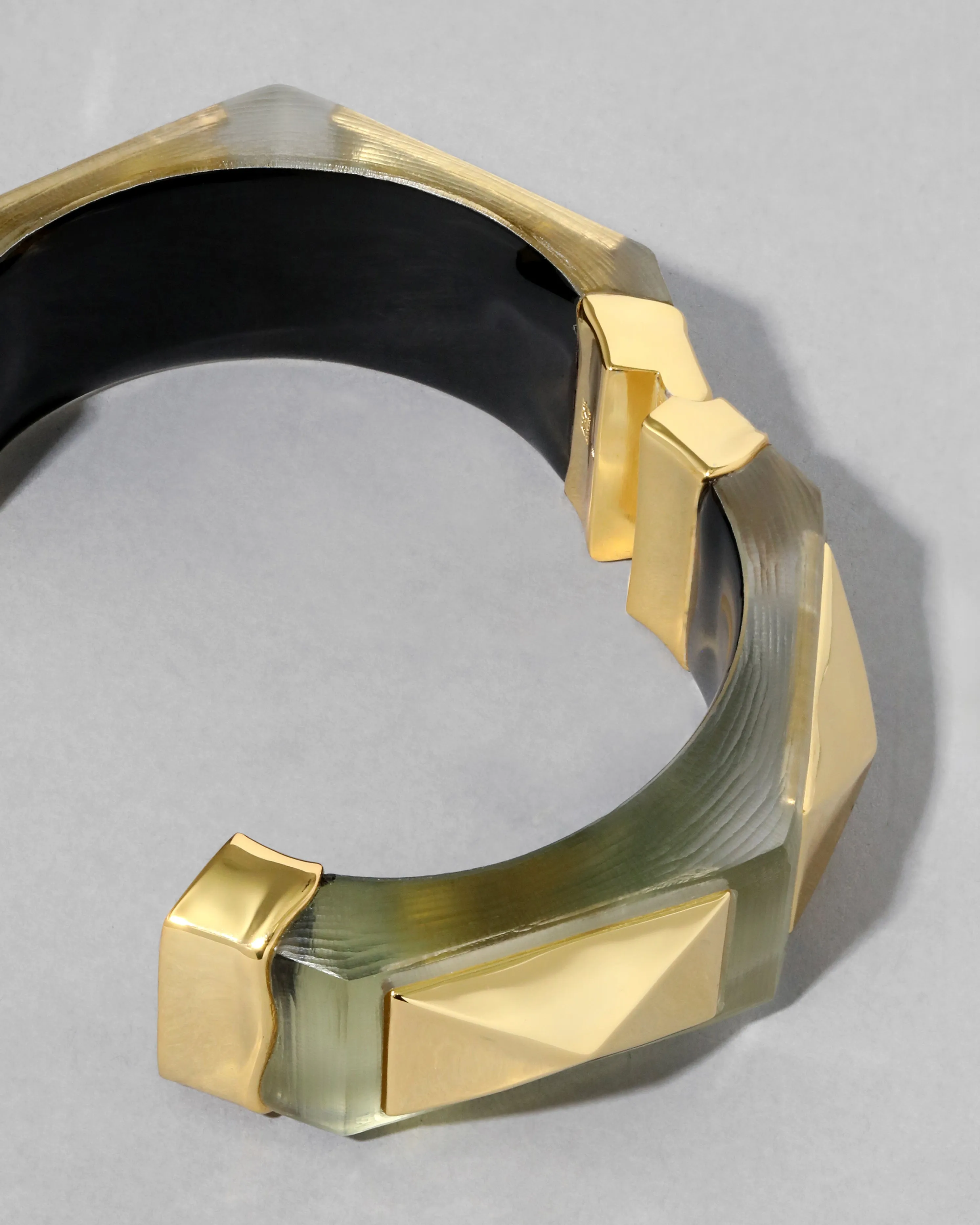 Luminous Lucite Armor Hinge Bracelet- Sage sold by Alexis Bittar product image thumbnail 5