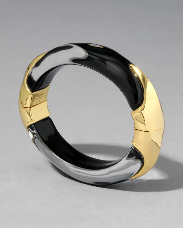 Lucite Claw Hinge Bracelet- Onyx sold by Alexis Bittar