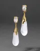 Bonbon Crystal Small Teardrop Earring- Silver sold by Alexis Bittar