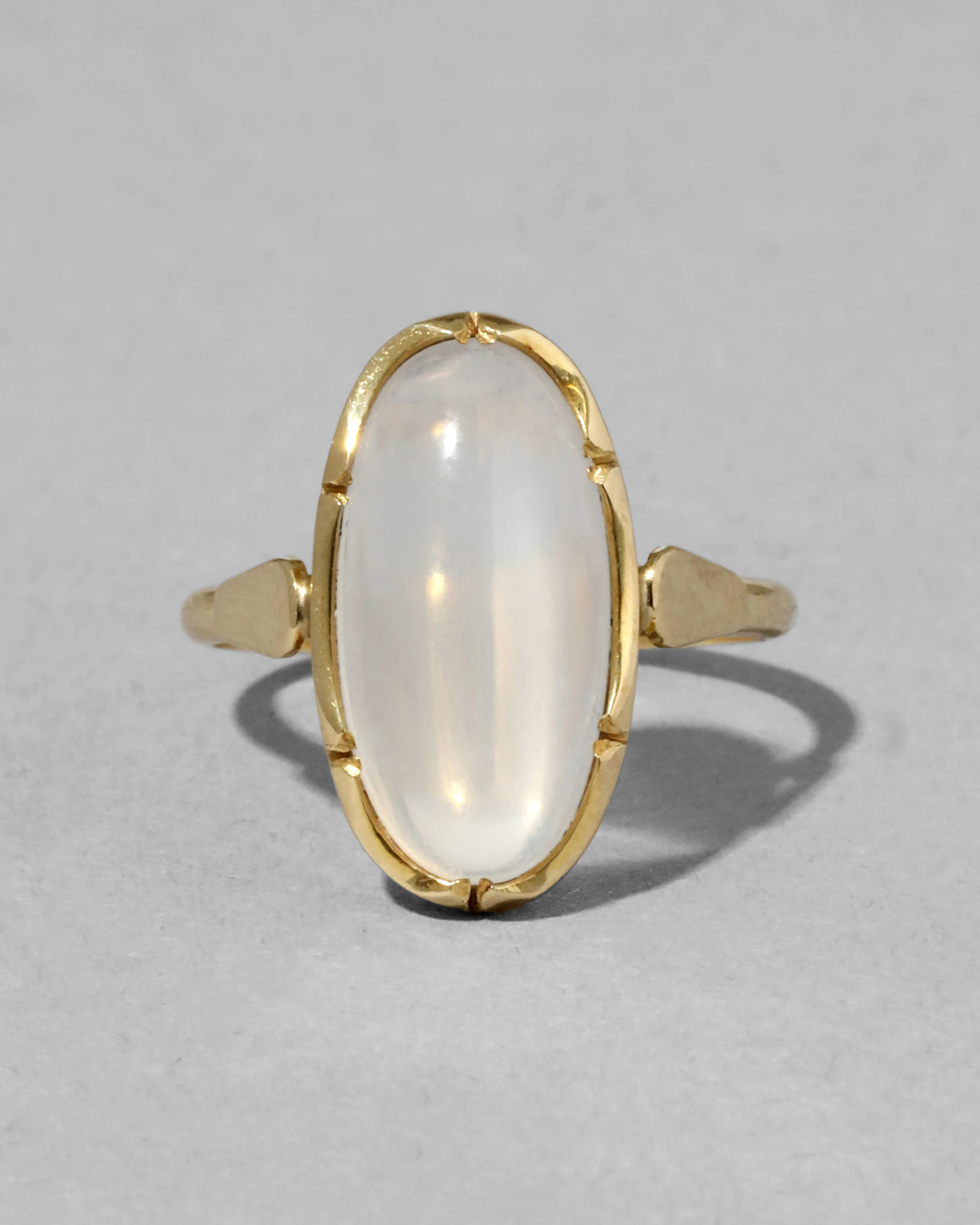 Antique 1910s 14k Gold with Natural Moonstone Oval Ring sold by Alexis Bittar