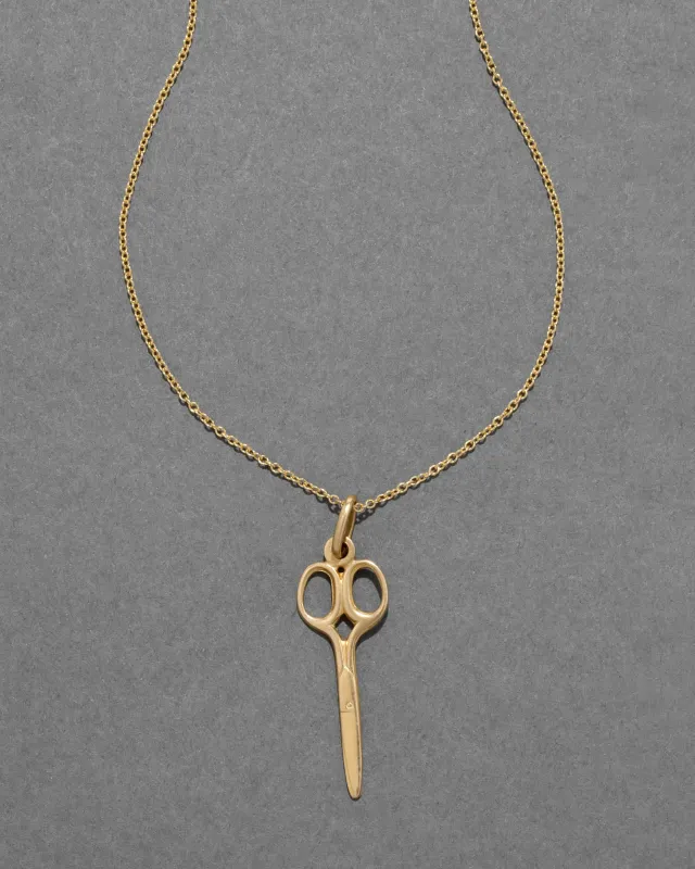 Vintage 18k Gold Scissor Pendant Necklace sold by Alexis Bittar
