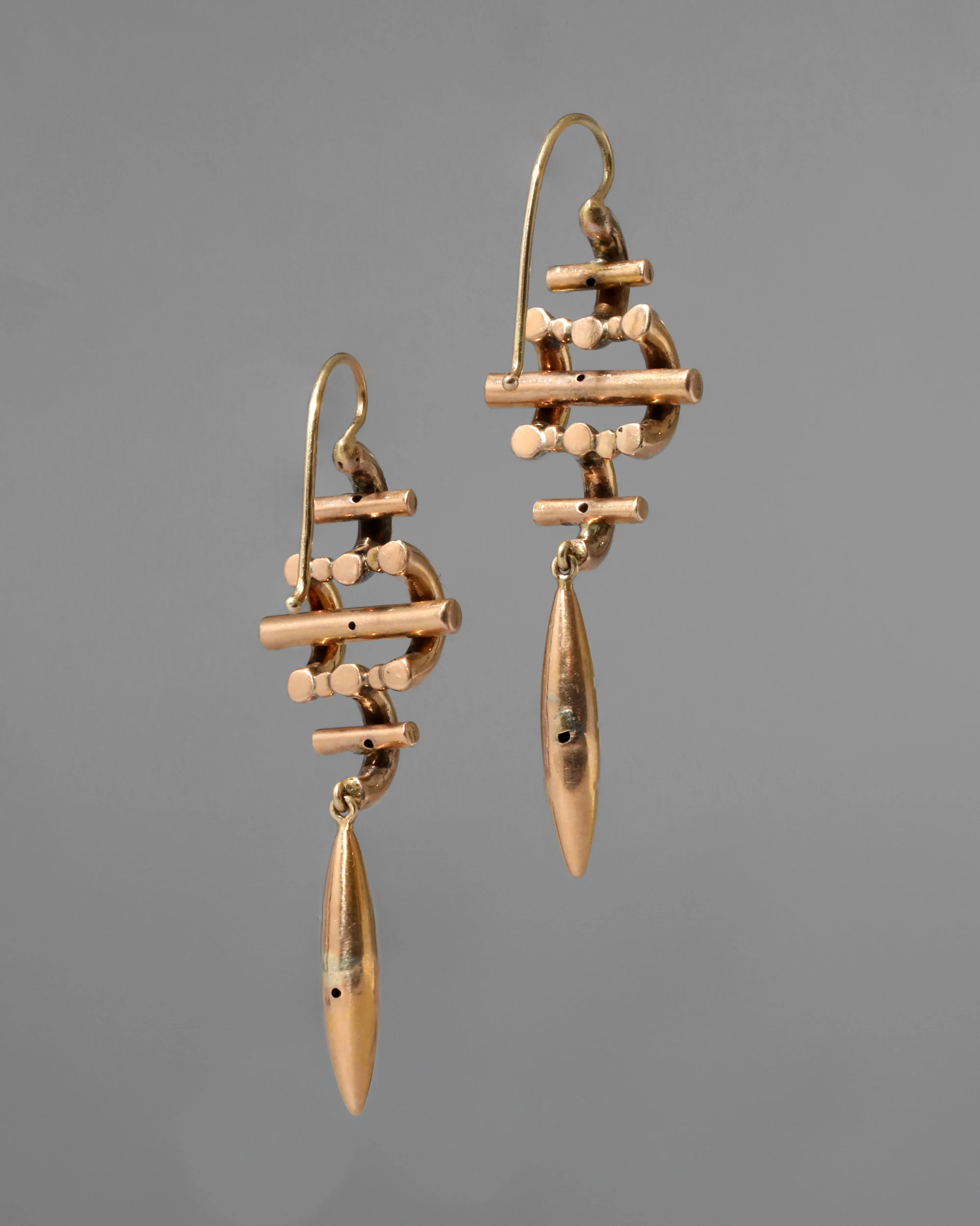 Antique 14k Gold Link and Torpedo Drop Earring sold by Alexis Bittar product image thumbnail 2