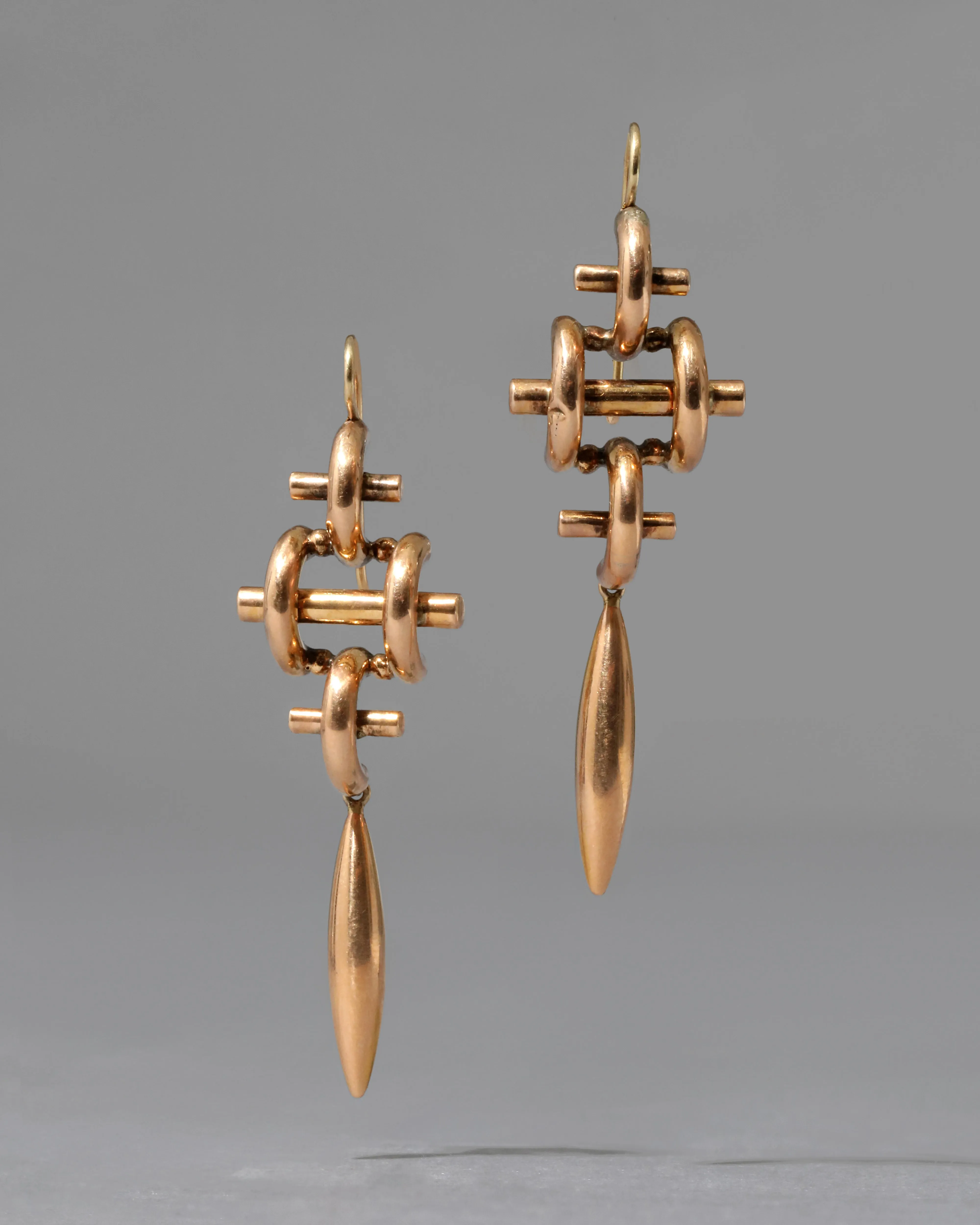 Antique 14k Gold Link and Torpedo Drop Earring sold by Alexis Bittar