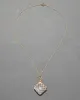 Vintage 14k Rose Gold & White Gold Two Tone Checkerboard with Diamond Locket Necklace sold by Alexis Bittar