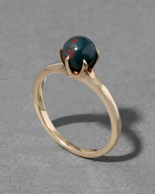 Antique Late 1800s 14k Gold with Bloodstone in Claw Prong Ring sold by Alexis Bittar