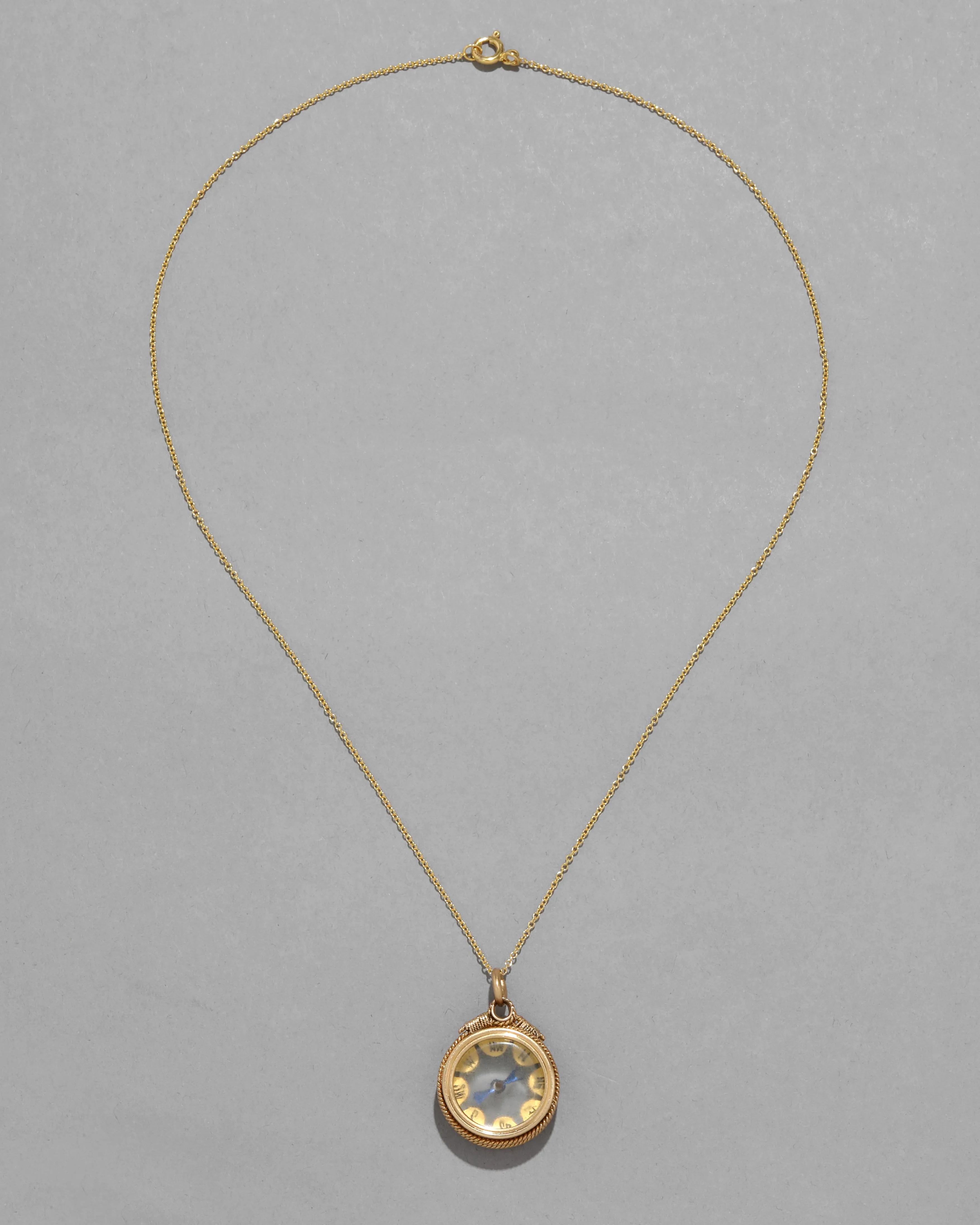 Antique Victorian 1800s 14k Gold Compass with Marine Rope Pendant Necklace sold by Alexis Bittar product image thumbnail 2