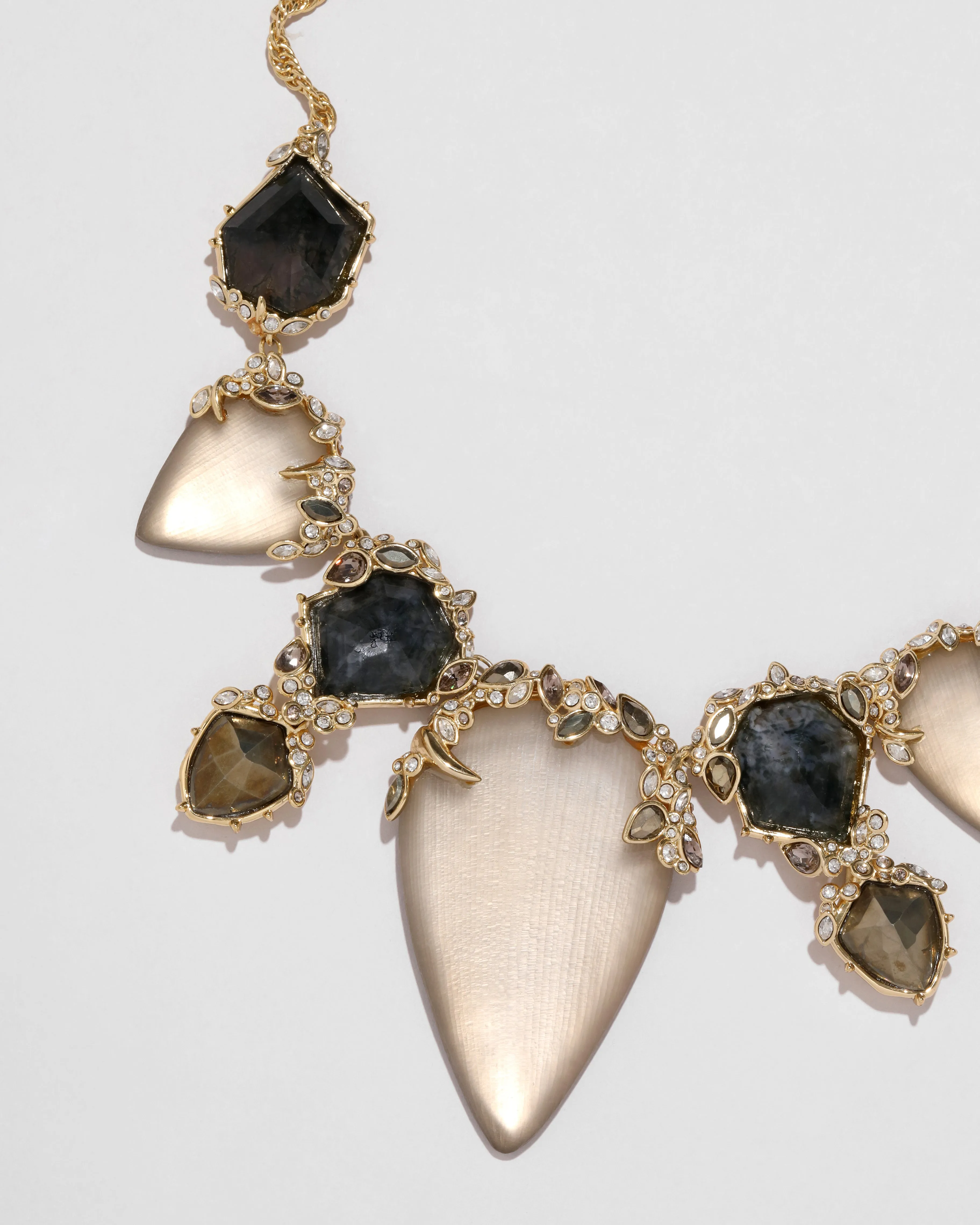 Archive Crystal Encrusted Lucite and Stone Bib Necklace sold by Alexis Bittar product image thumbnail 2