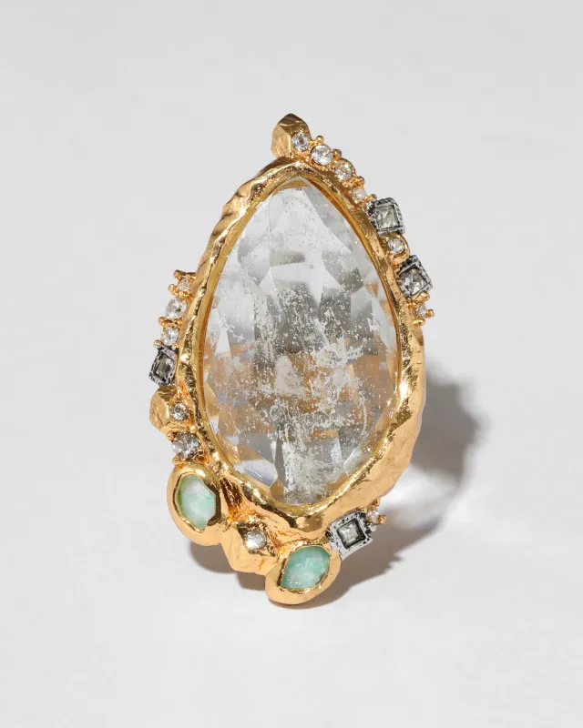 Archive Two Tone Faceted Quartz Ring sold by Alexis Bittar