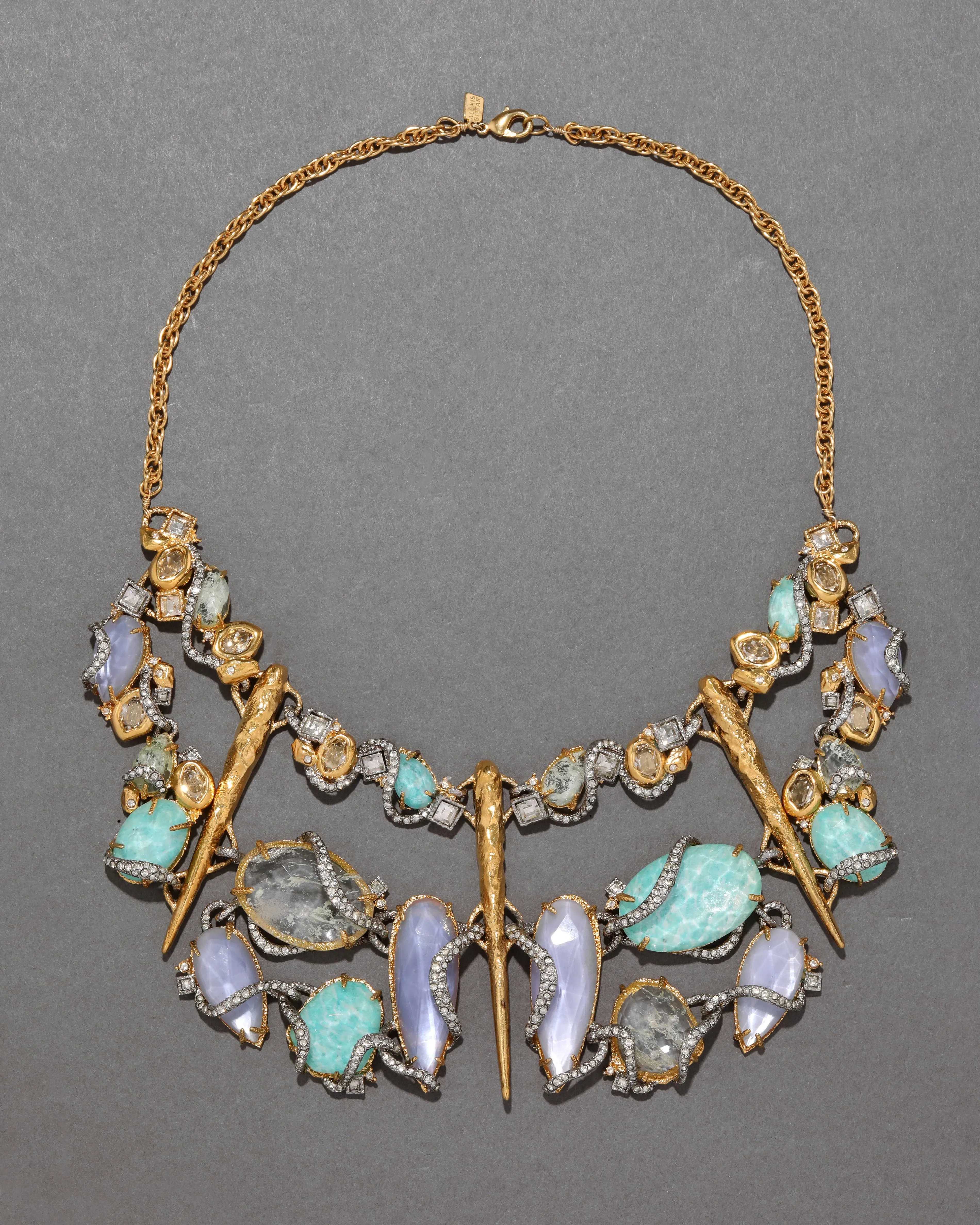Archive Two Tone Slithering Vine Tiered Bib Necklace sold by Alexis Bittar