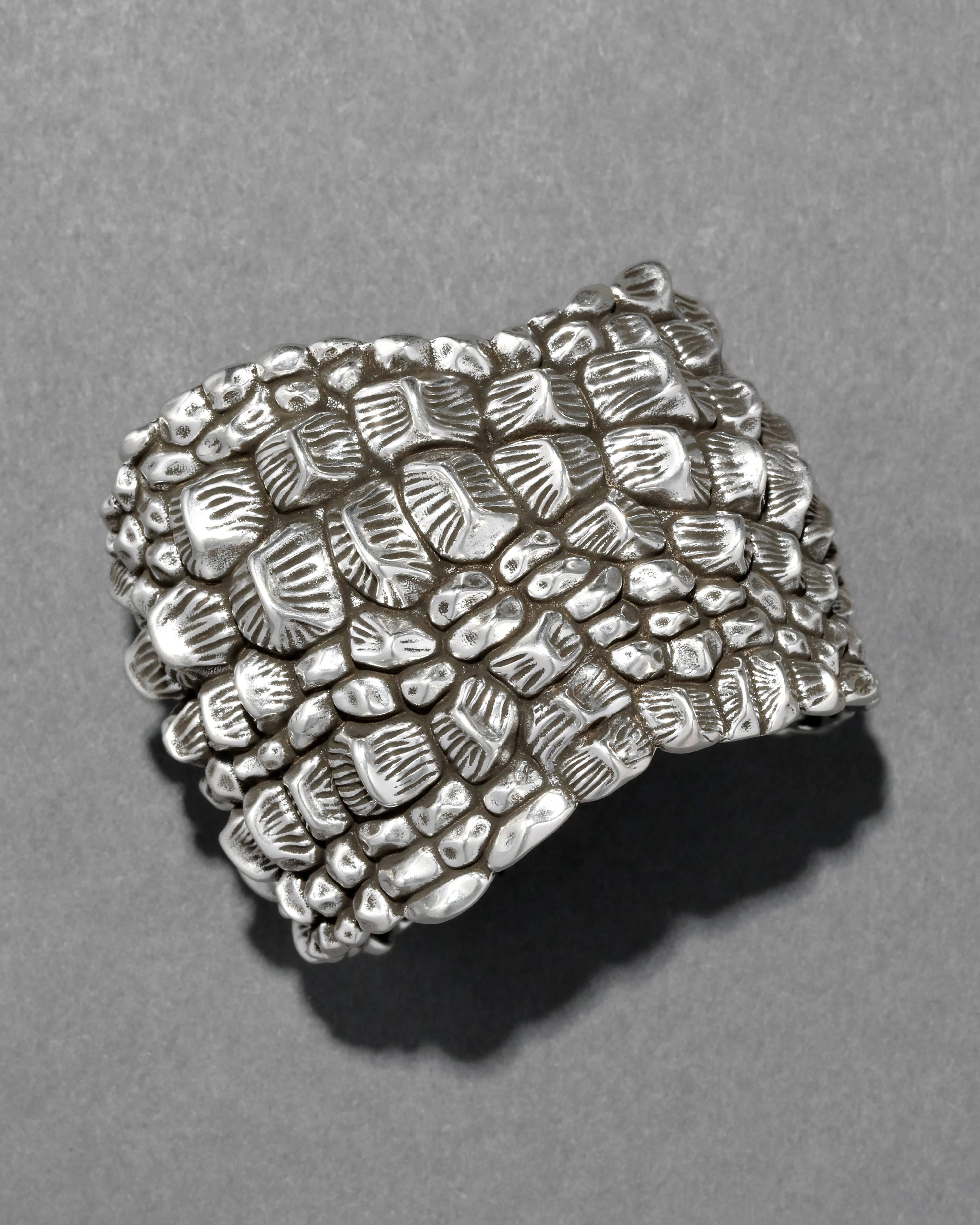 Brut Sterling Silver Croco Cuff Bracelet sold by Alexis Bittar product image thumbnail 5