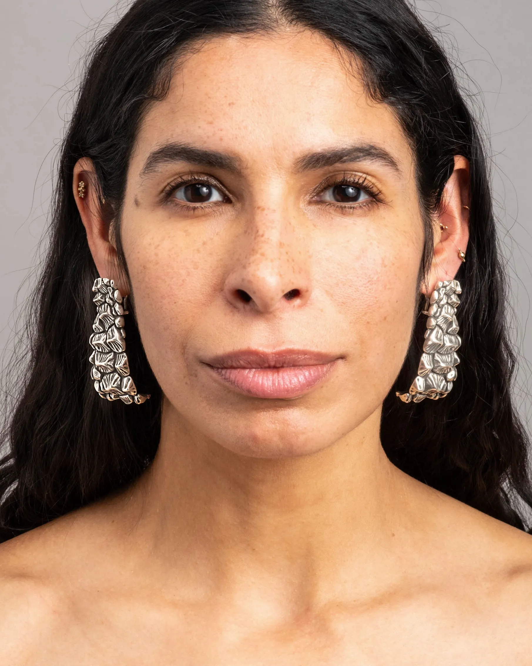 Brut Sterling Silver Croco Hoop Earring sold by Alexis Bittar product image thumbnail 2