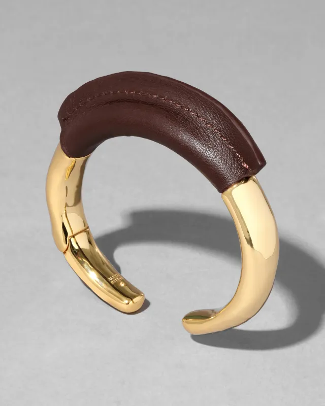 Brut Cuero Hinge Cuff Bracelet sold by Alexis Bittar