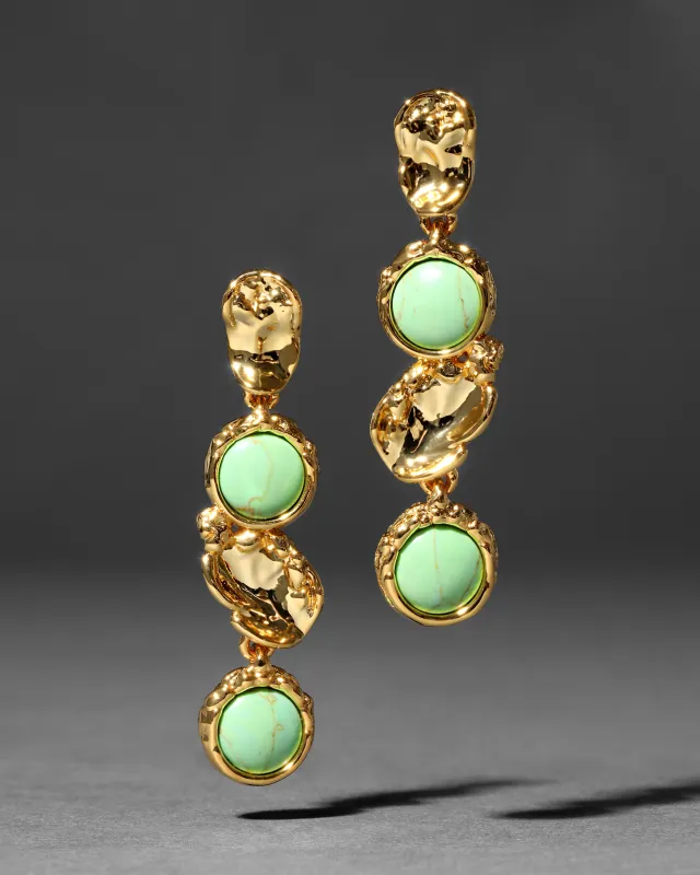 Brut Mojave Coin Linear Post Earring made by Alexis Bittar