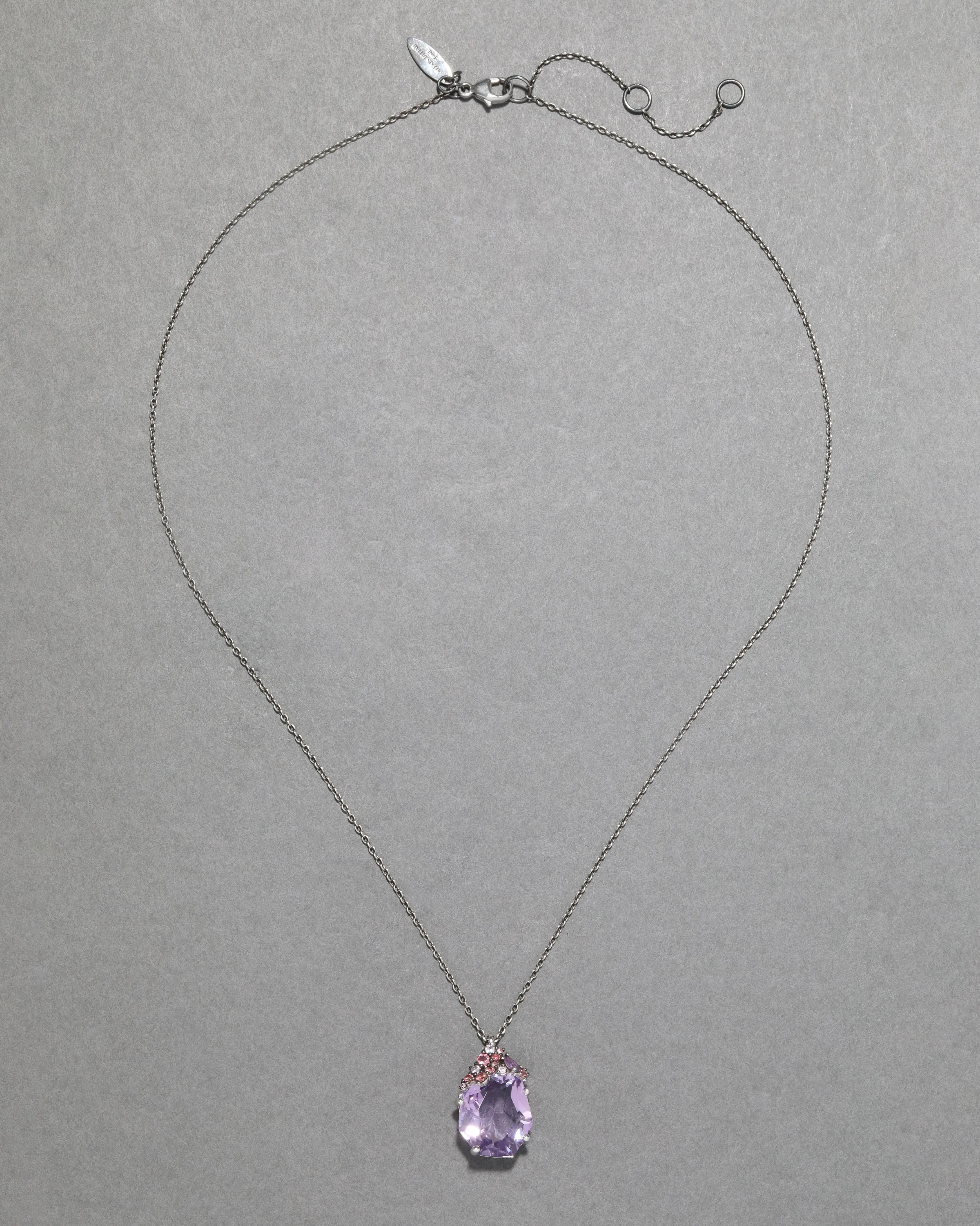 Archive Fine Sterling Silver Amethyst Pendant Necklace sold by Alexis Bittar product image thumbnail 2