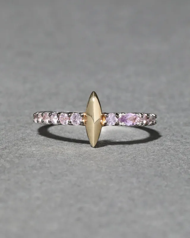 Archive Fine Sterling Silver, Amethyst and Purple Sapphire with 14k Gold Marquise Ring sold by Alexis Bittar
