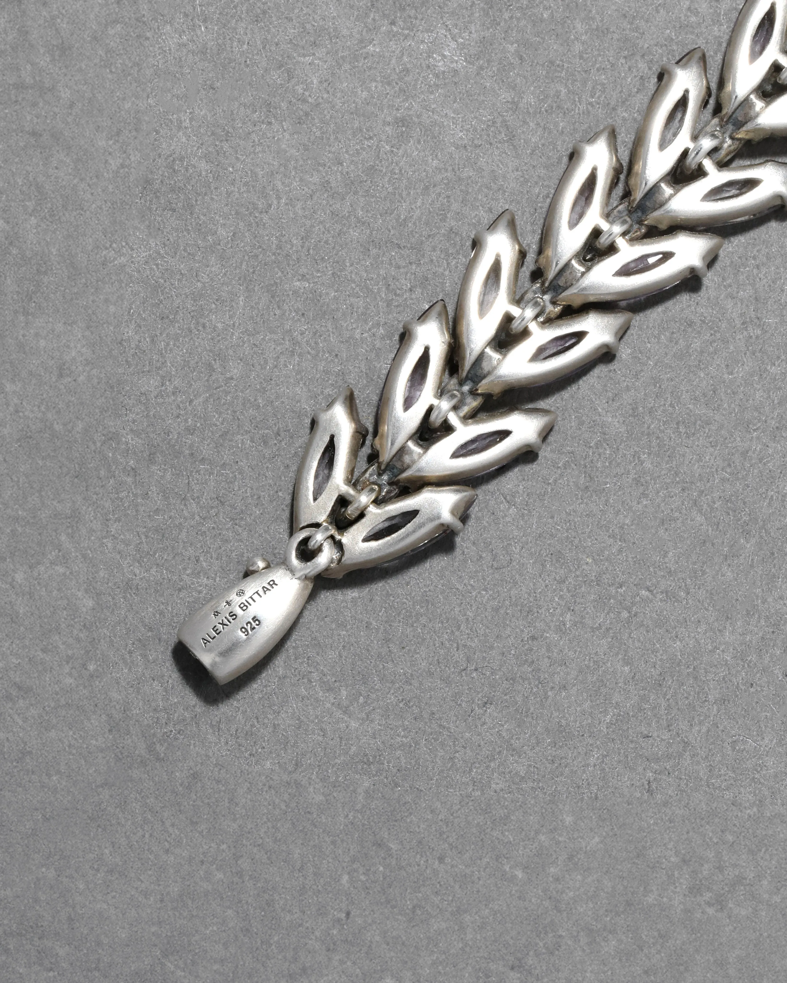 Archive Fine Sterling Silver Triple Amethyst Marquise Line Bracelet sold by Alexis Bittar product image thumbnail 3