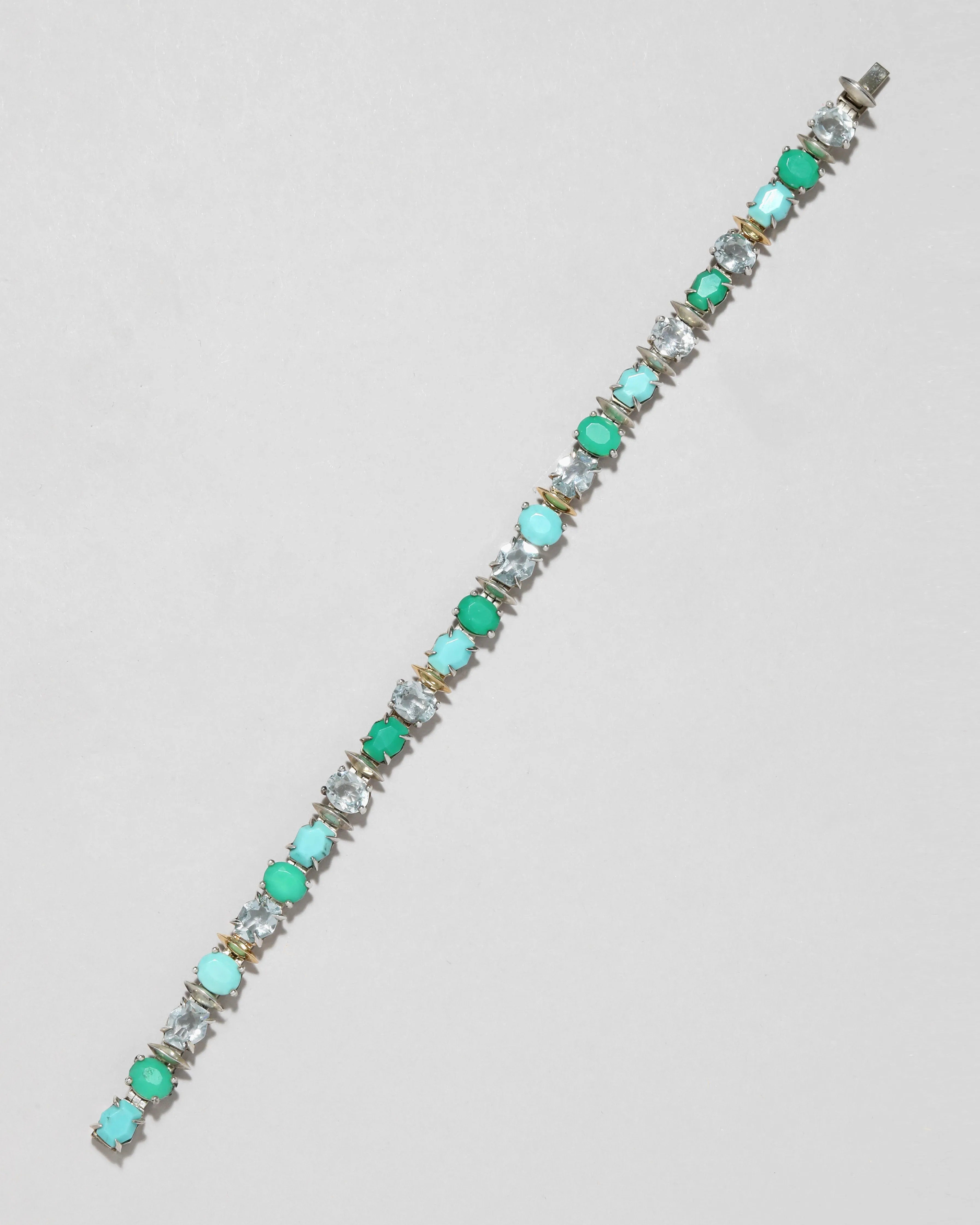 Archive Fine Sterling Silver with Chrysoprase and Turquoise Line Bracelet sold by Alexis Bittar product image thumbnail 2
