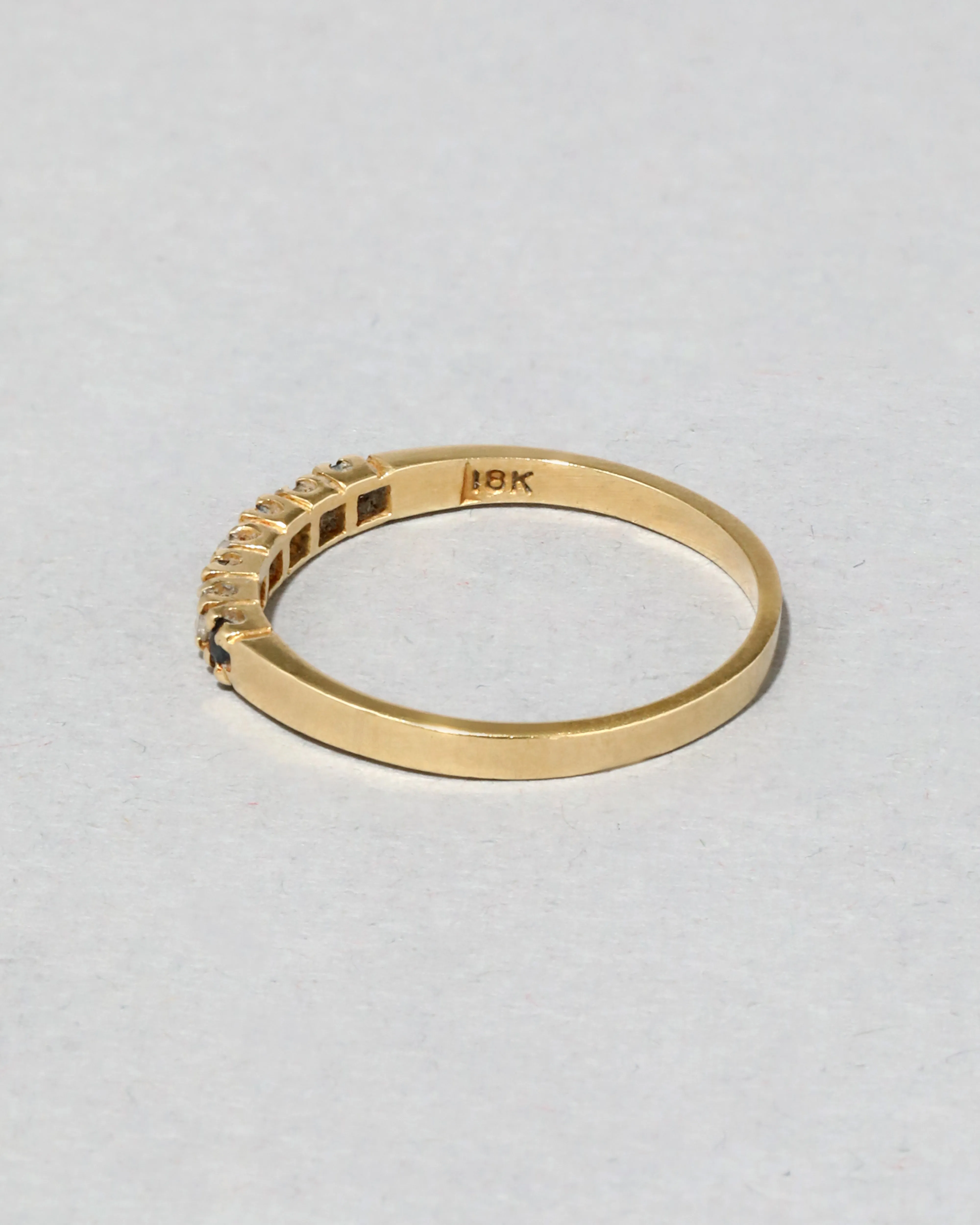 Vintage 18k Gold Sapphire & Diamond Band Ring sold by Alexis Bittar product image thumbnail 2
